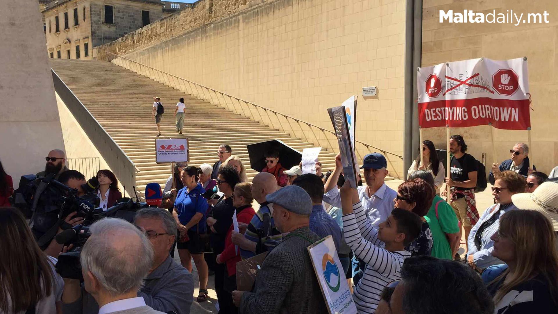 Protest Against Invasion Of Public Spaces In Valletta