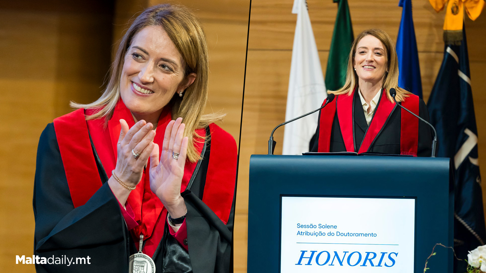 President Metsola Awarded Honoris Causa Doctorate From University Of Lisbon