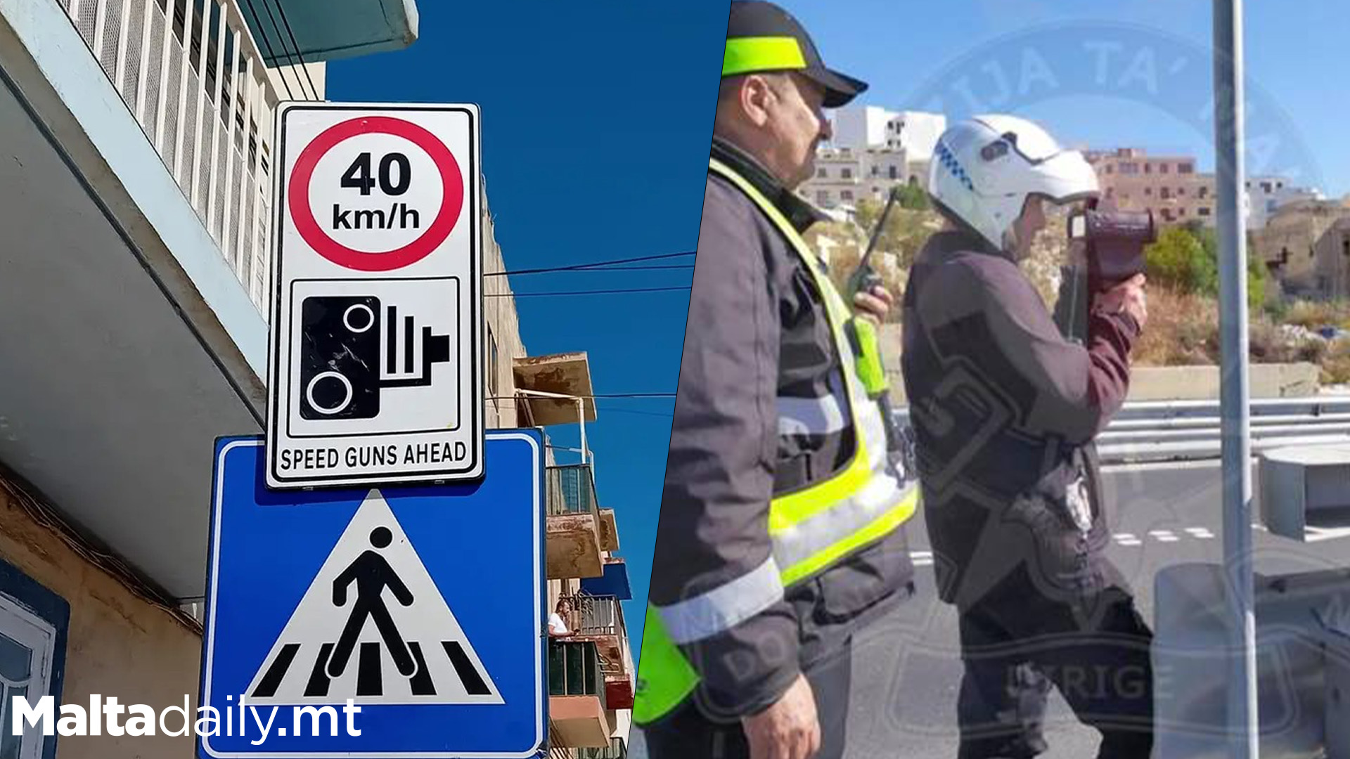 Signs Informing Drivers of Speed Guns Ahead Spotted Around Malta