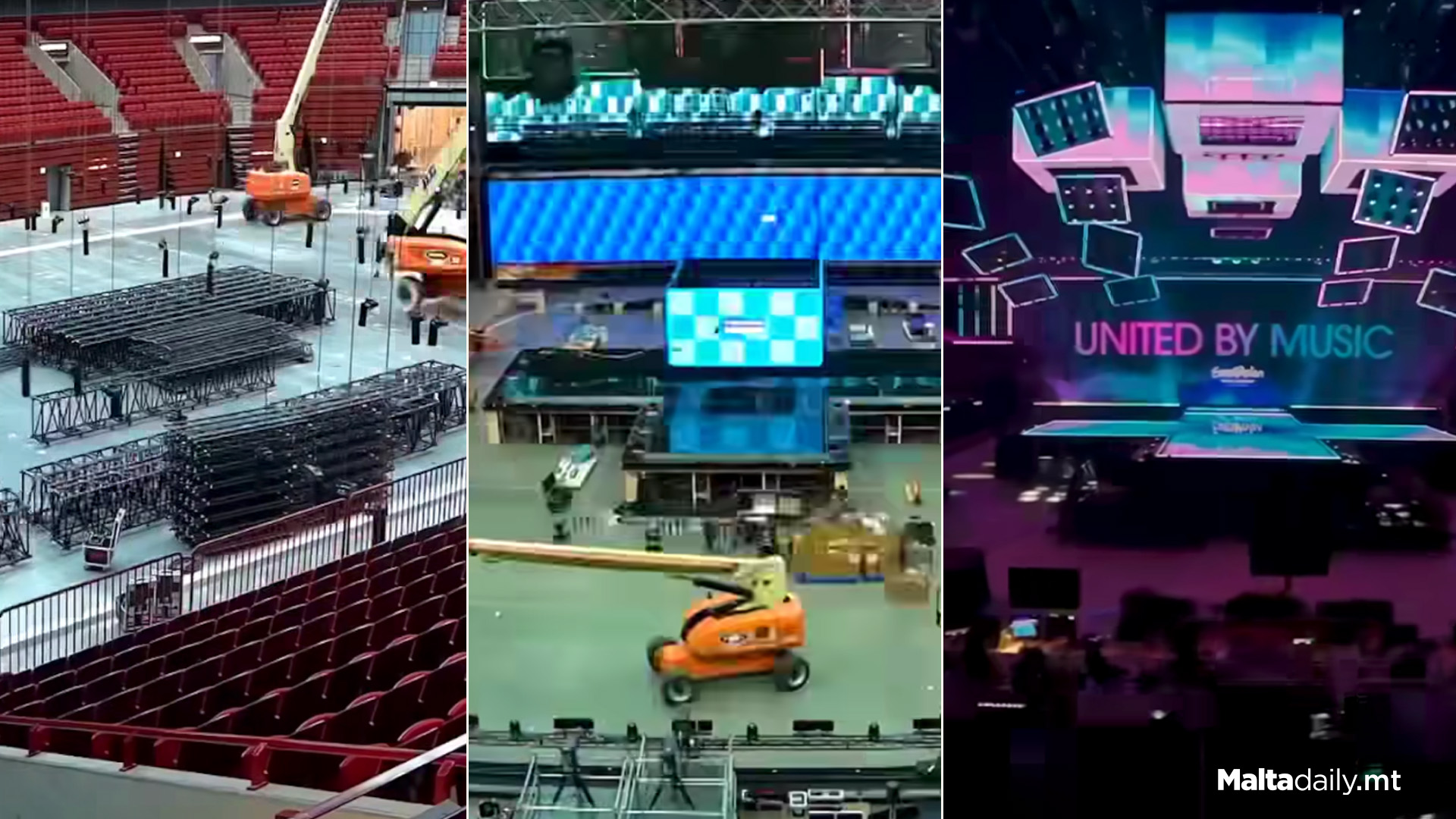 Watch The Eurovision Stage Get Set Up Ahead Of Contest