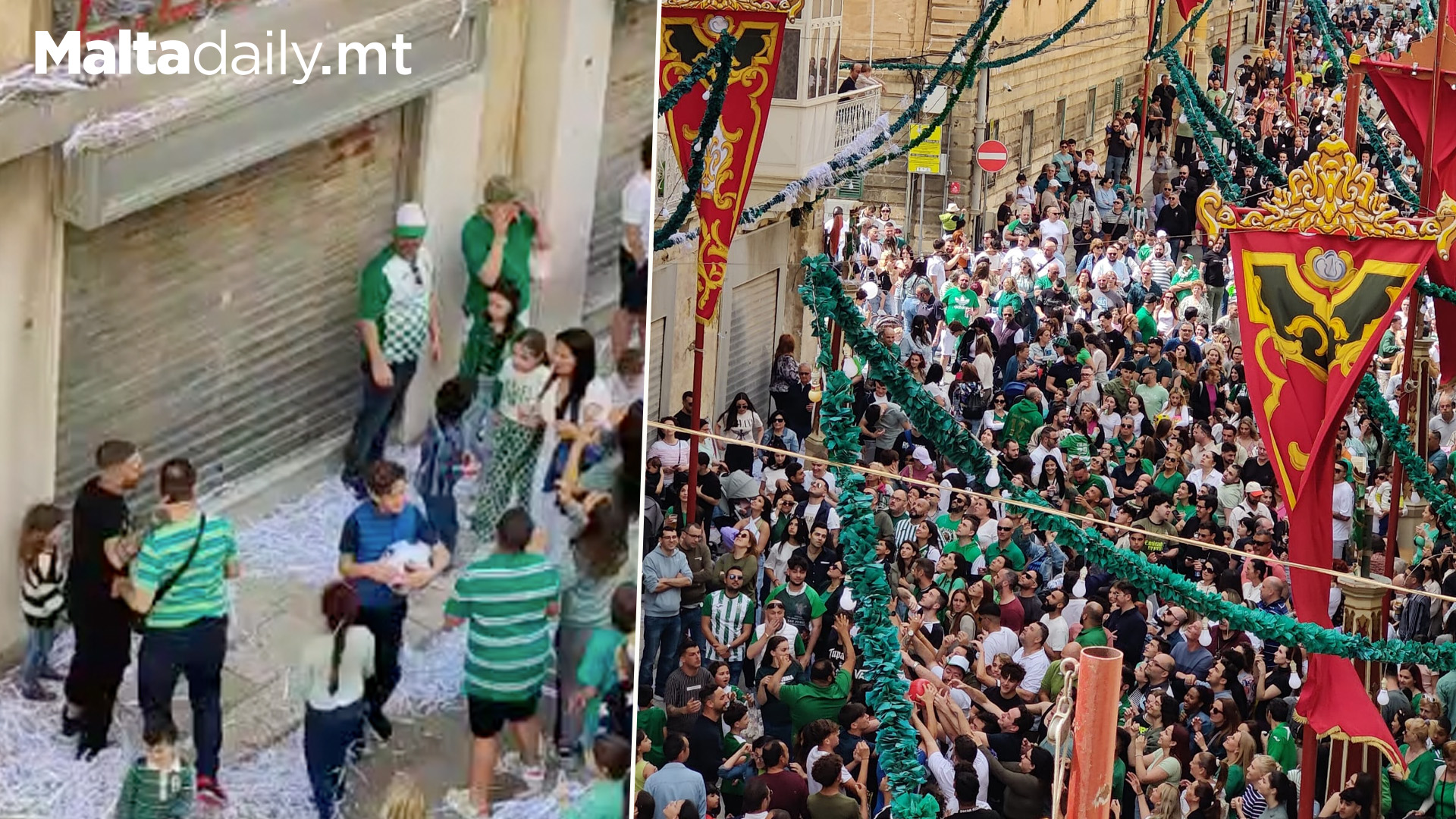 Tradition Of Throwing Down Toys From Balconies In Floriana Feast
