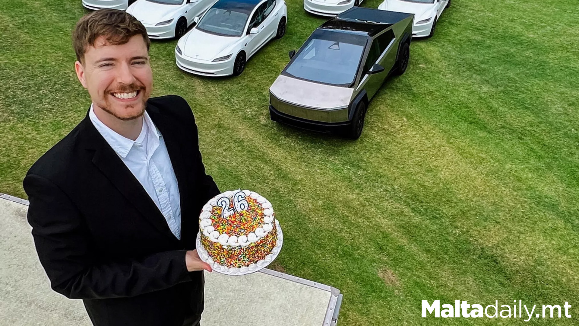 MrBeast Celebrates 26th Birthday by Giving Away 26 Teslas
