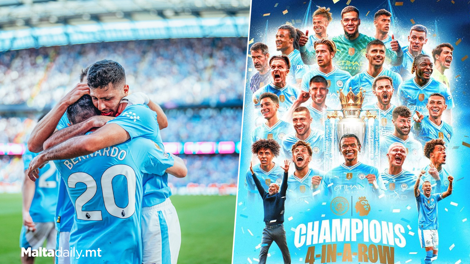 Manchester City Win Premier League For 4th Time In A Row