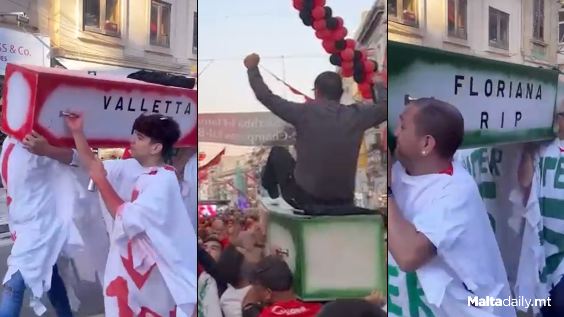 Ħamrun Supporters Hold Funerals For Rival Teams