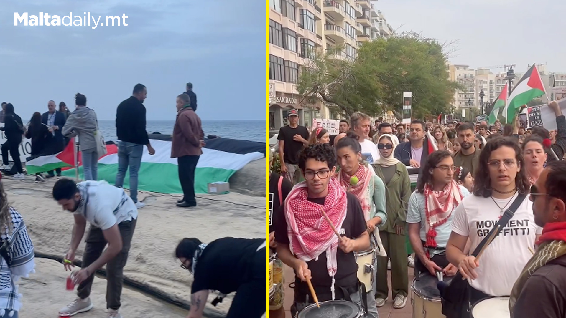 'Sanction Israel, Free Palestine': Sliema Protest