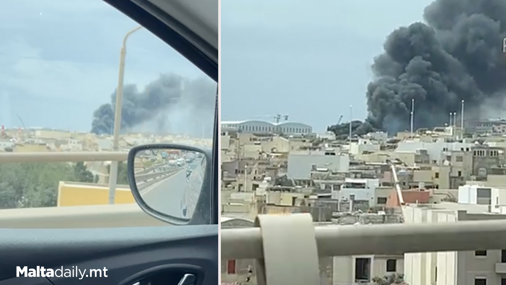 Massive Smoke Cloud As Fires Erupt In Ħandaq