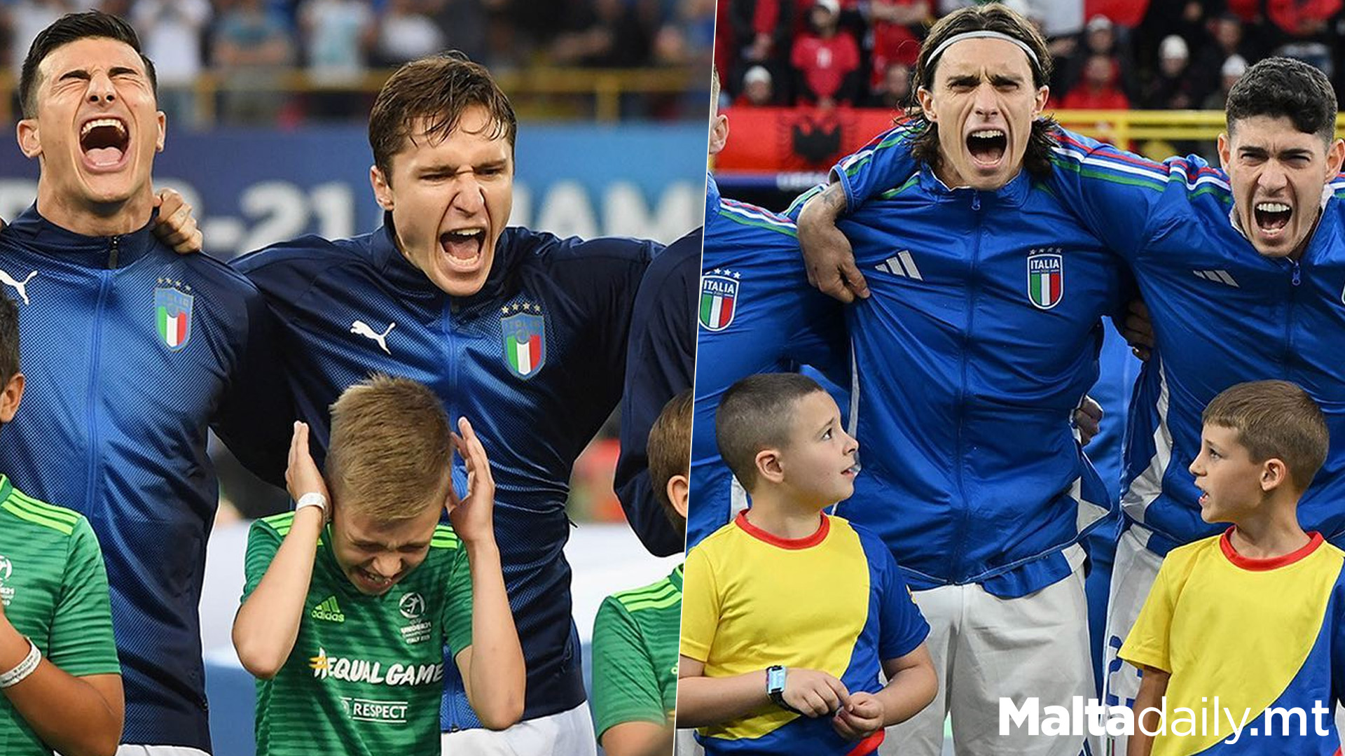 Italy's Mascots Shocked By National Anthem