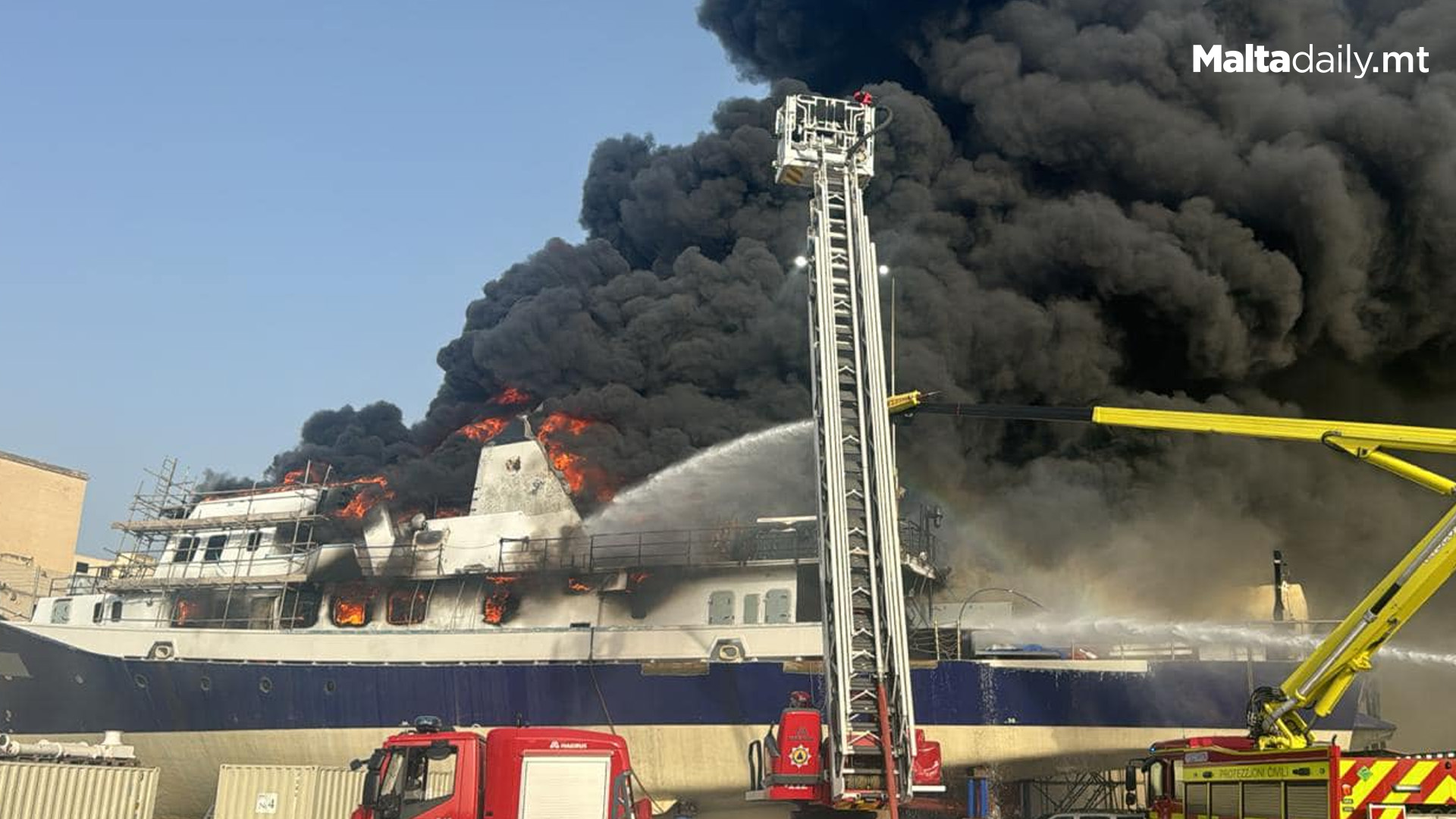 No One Injured In Boat Fire In Marsa: Authorities On Site