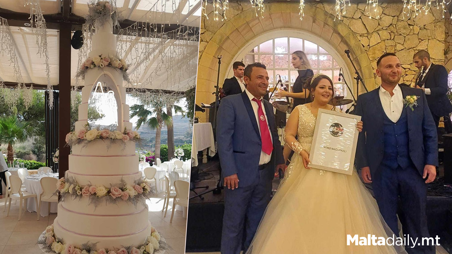 Newly Married Maltese Couple Break Largest Cake Record