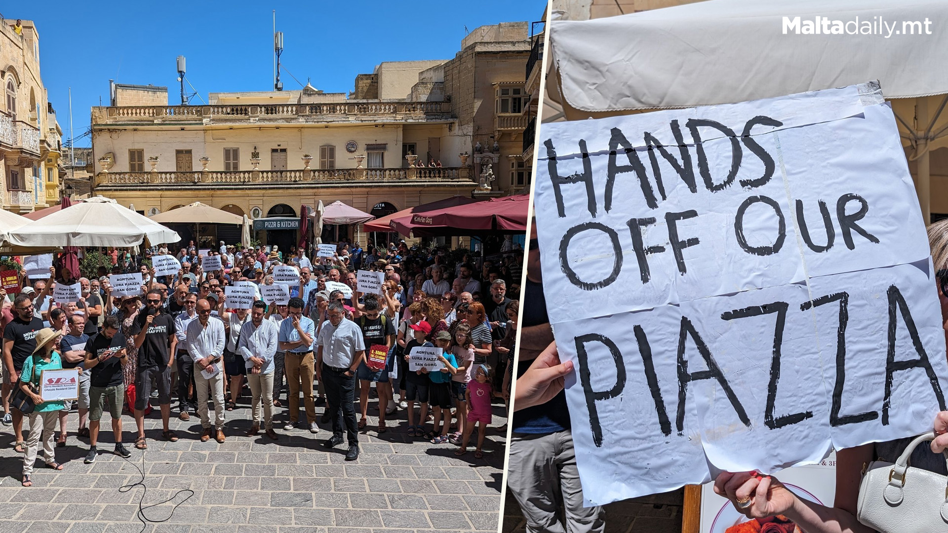 Protest Against Take-Up Of Public Space In St George’s Square