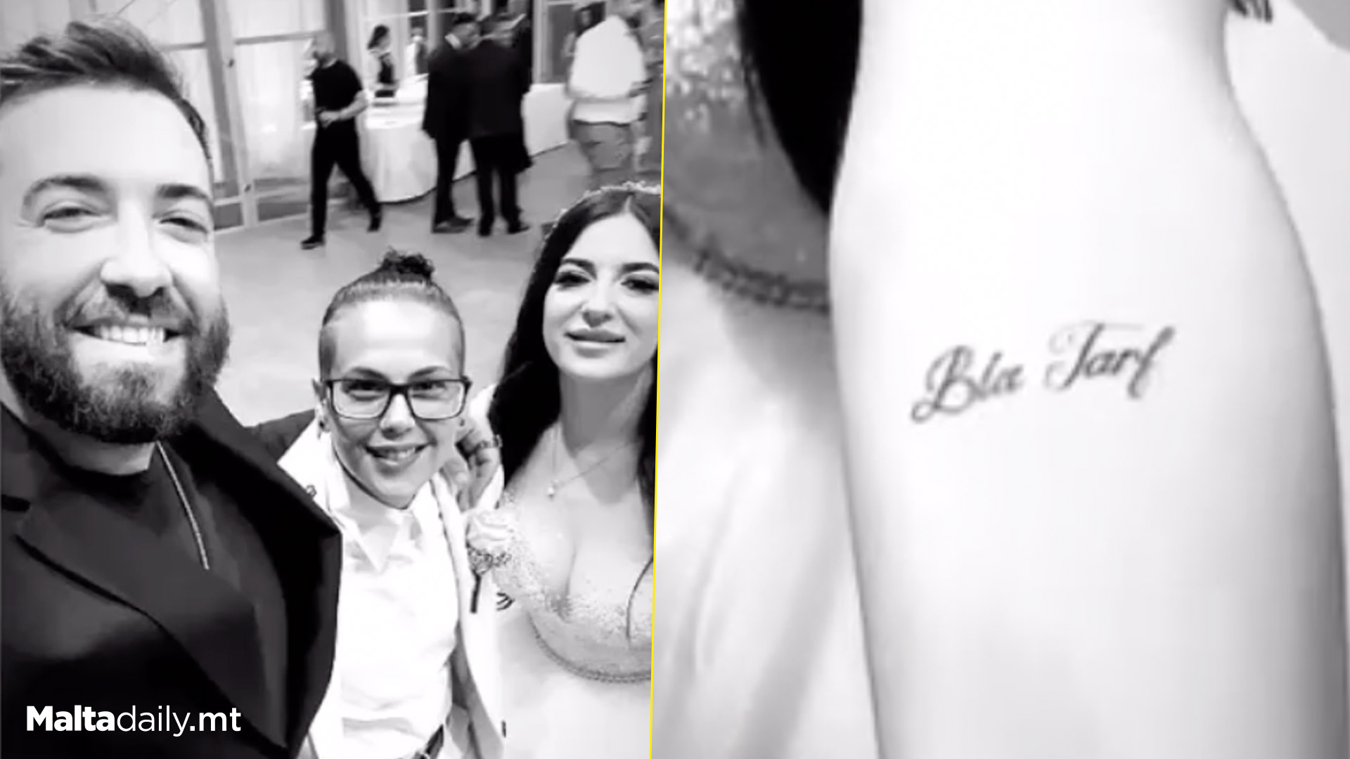 Bride Tattoos ‘Bla Tarf’ Song Name On Arm