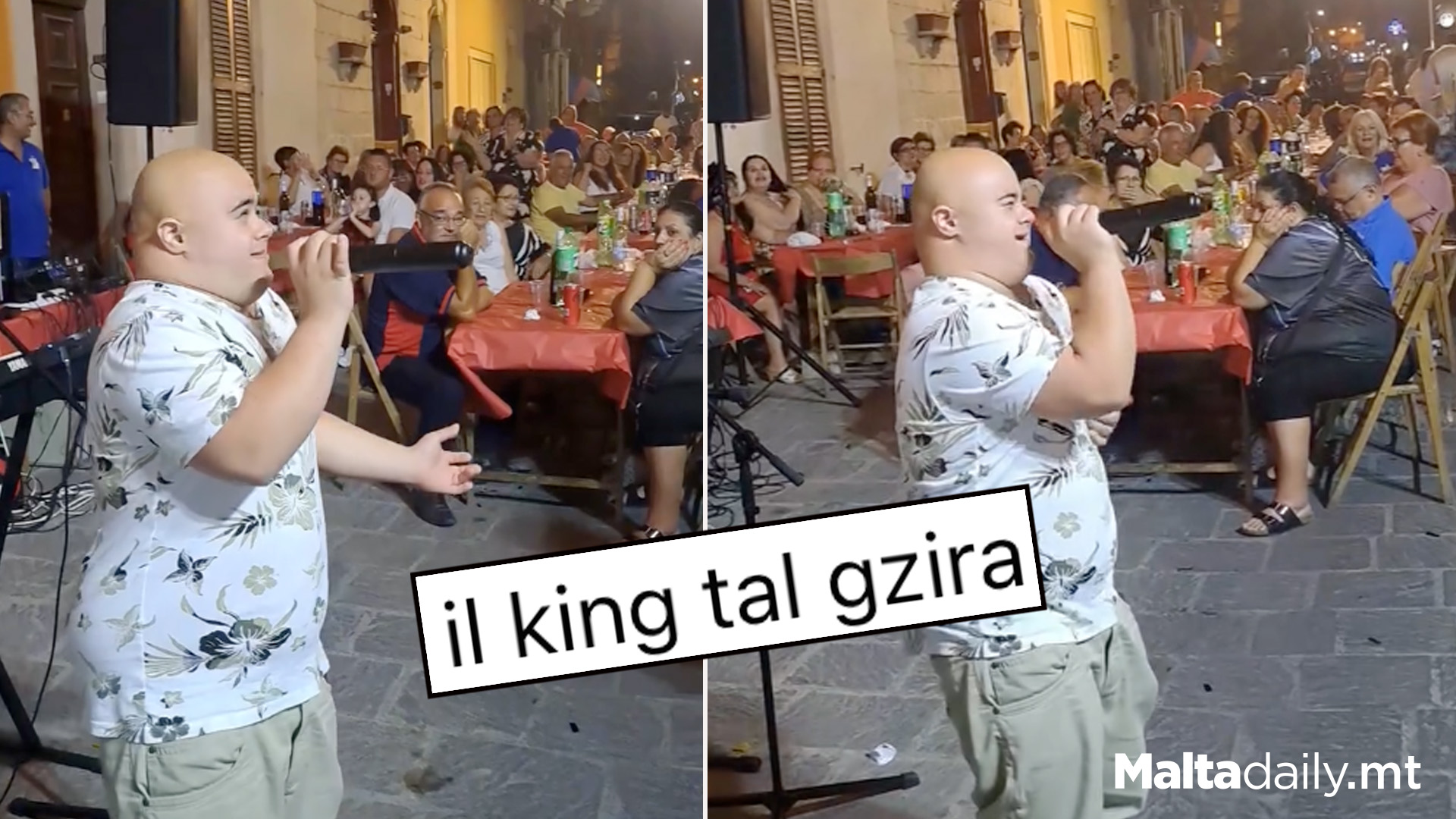 Gżira Activist Sings Some Maltese Songs During Activity