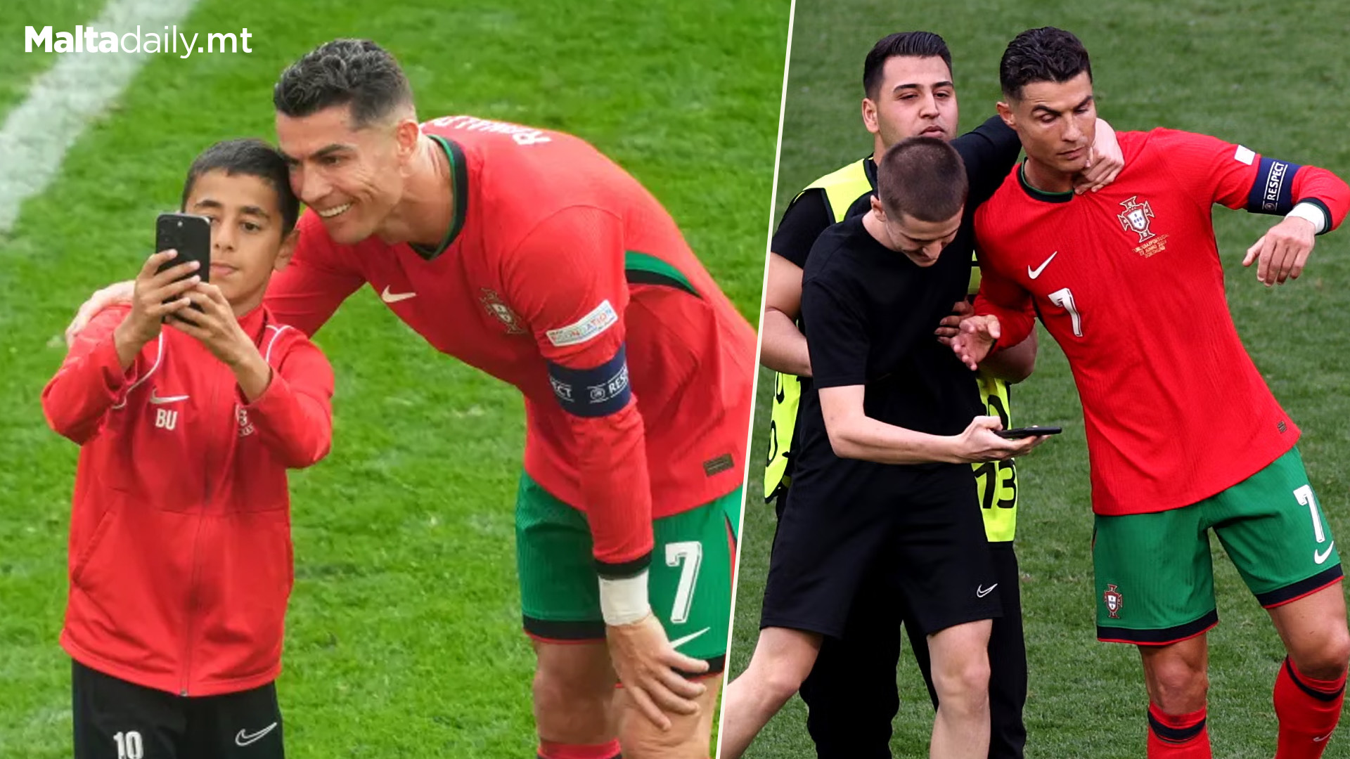 Fans Interrupt EURO Match For Ronaldo Selfies