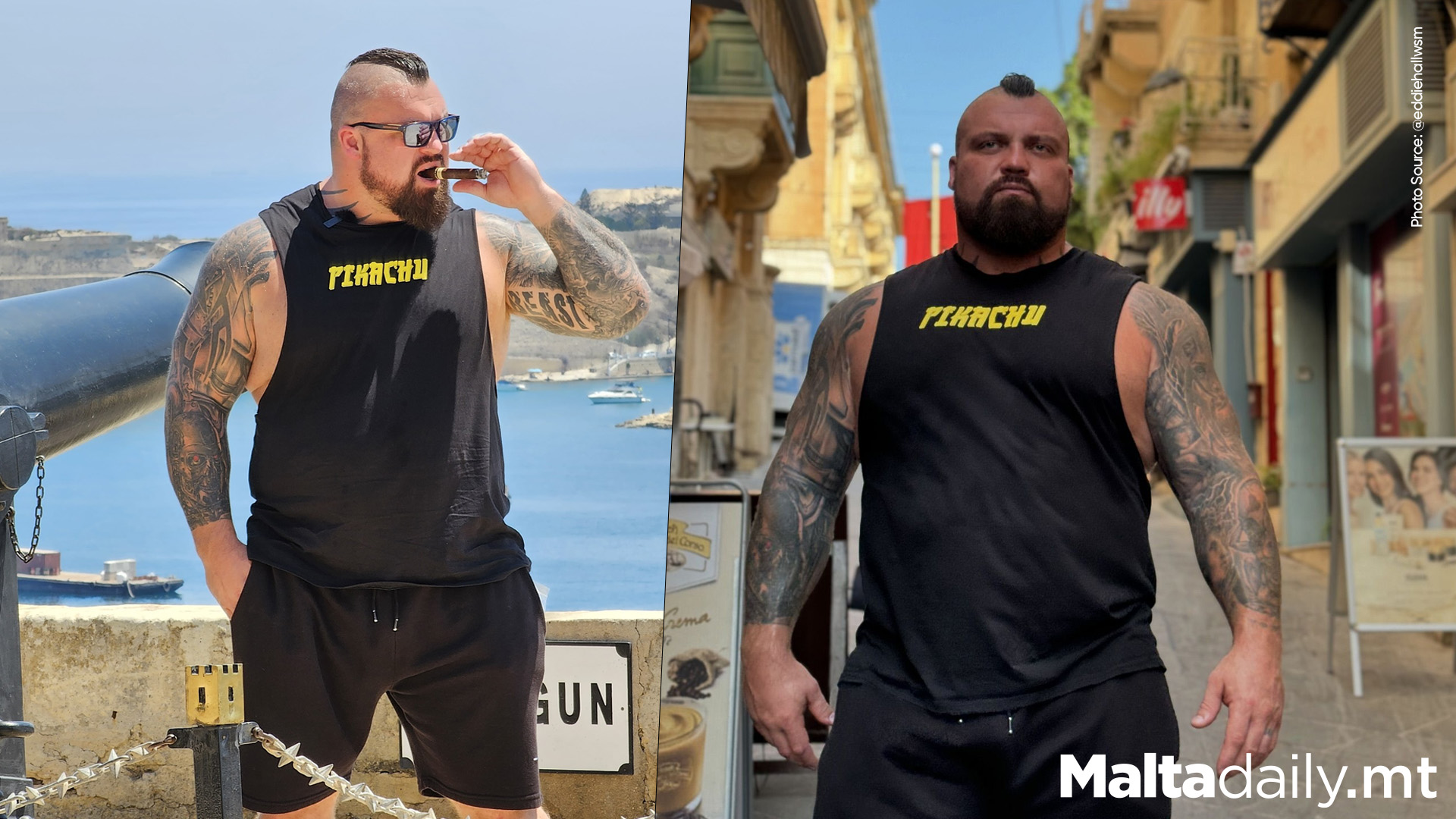 Former 'World's Strongest Man', Edward Hall, Spotted in Valletta