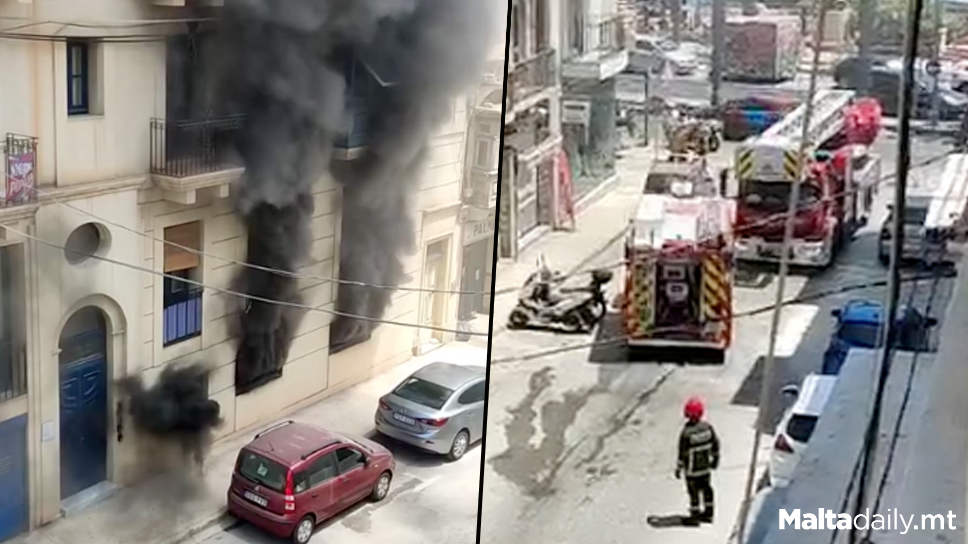 Fire Breaks Out In Gżira Residence: Officials On Site