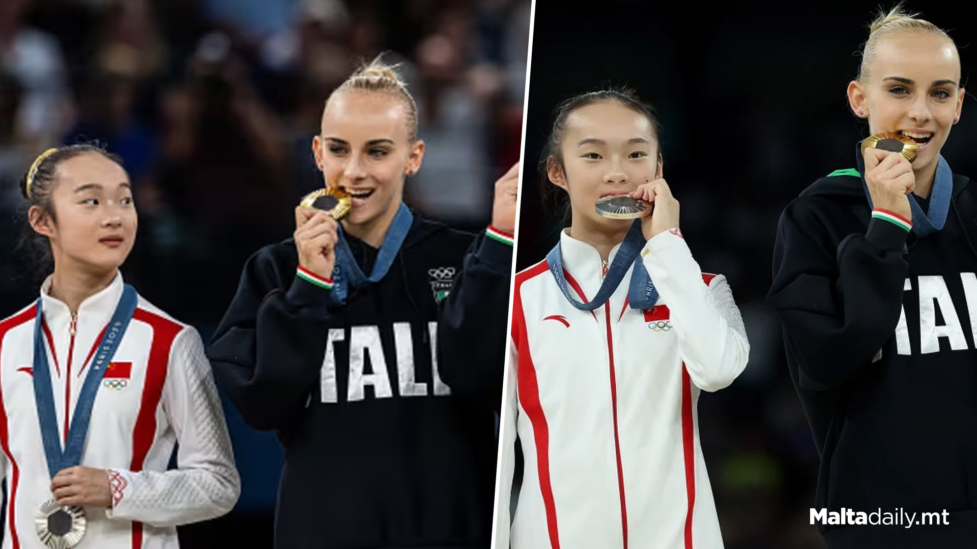 Chinese Gymnast Breaks Internet With Medal Biting Moment