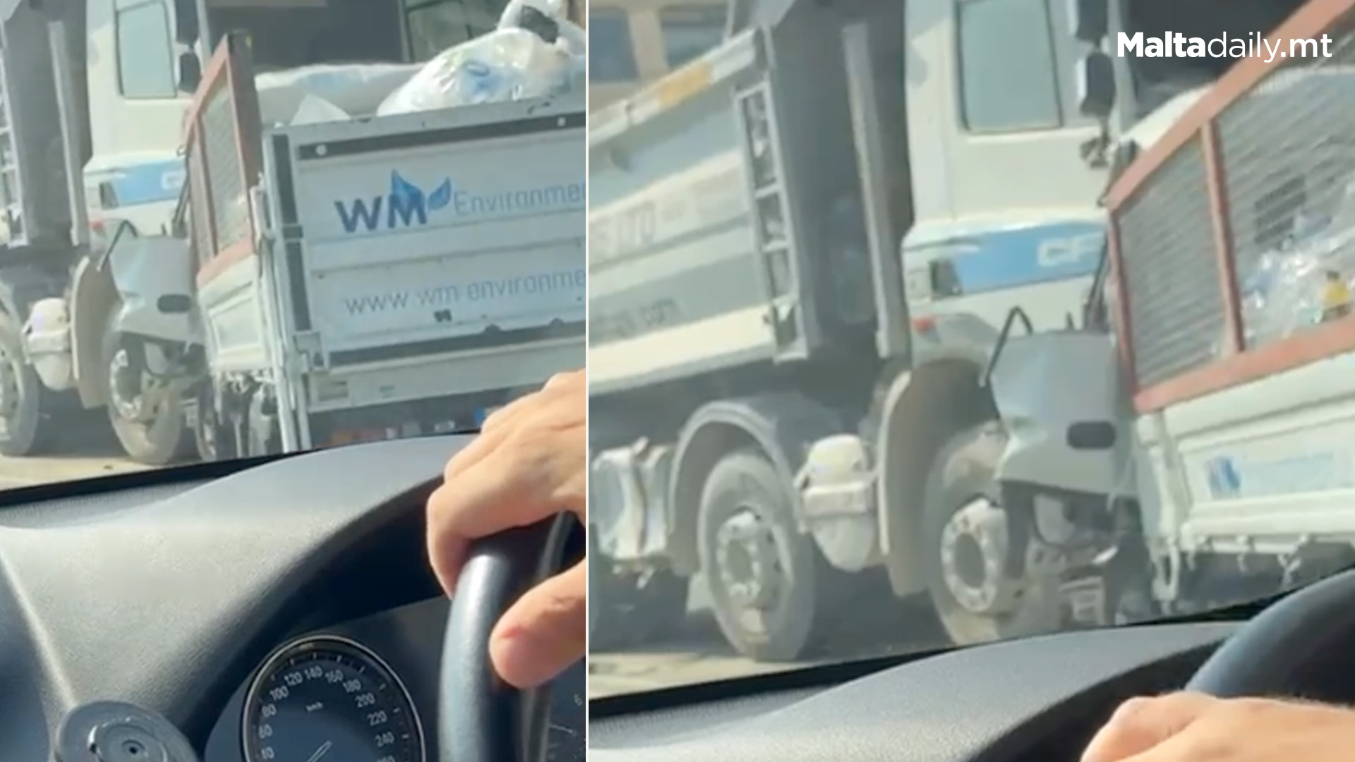 Head On Collision between Van & Truck in Ħaż-Żebbuġ