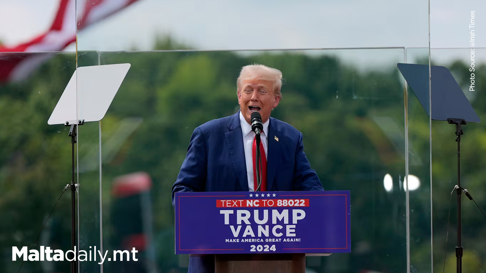 Trump Appears Behind Bulletproof Glass Since Shooting