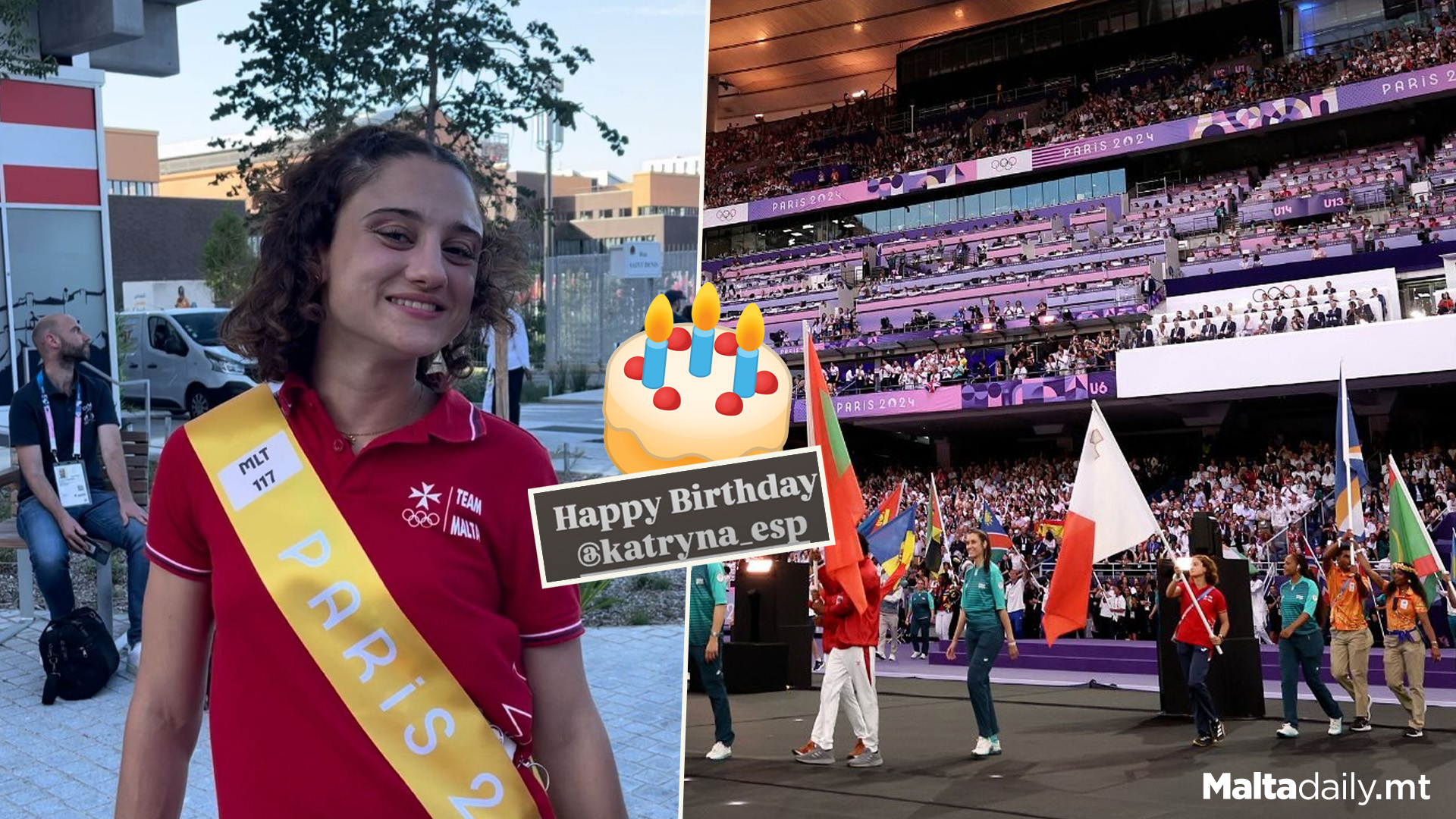 Esposito Carries Malta’s Flag At Olympics Closing On Birthday