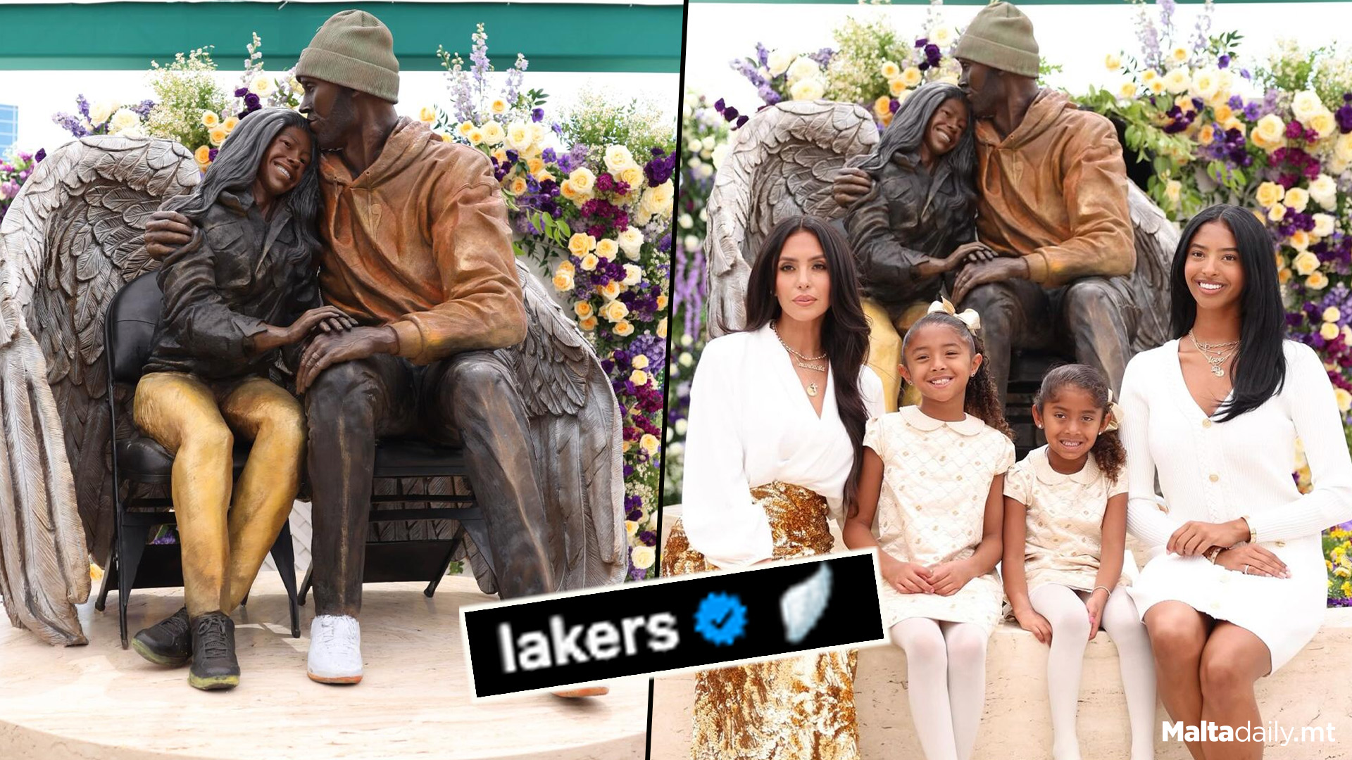 LA Lakers Unveil Kobe & Gianna Bronze Statue