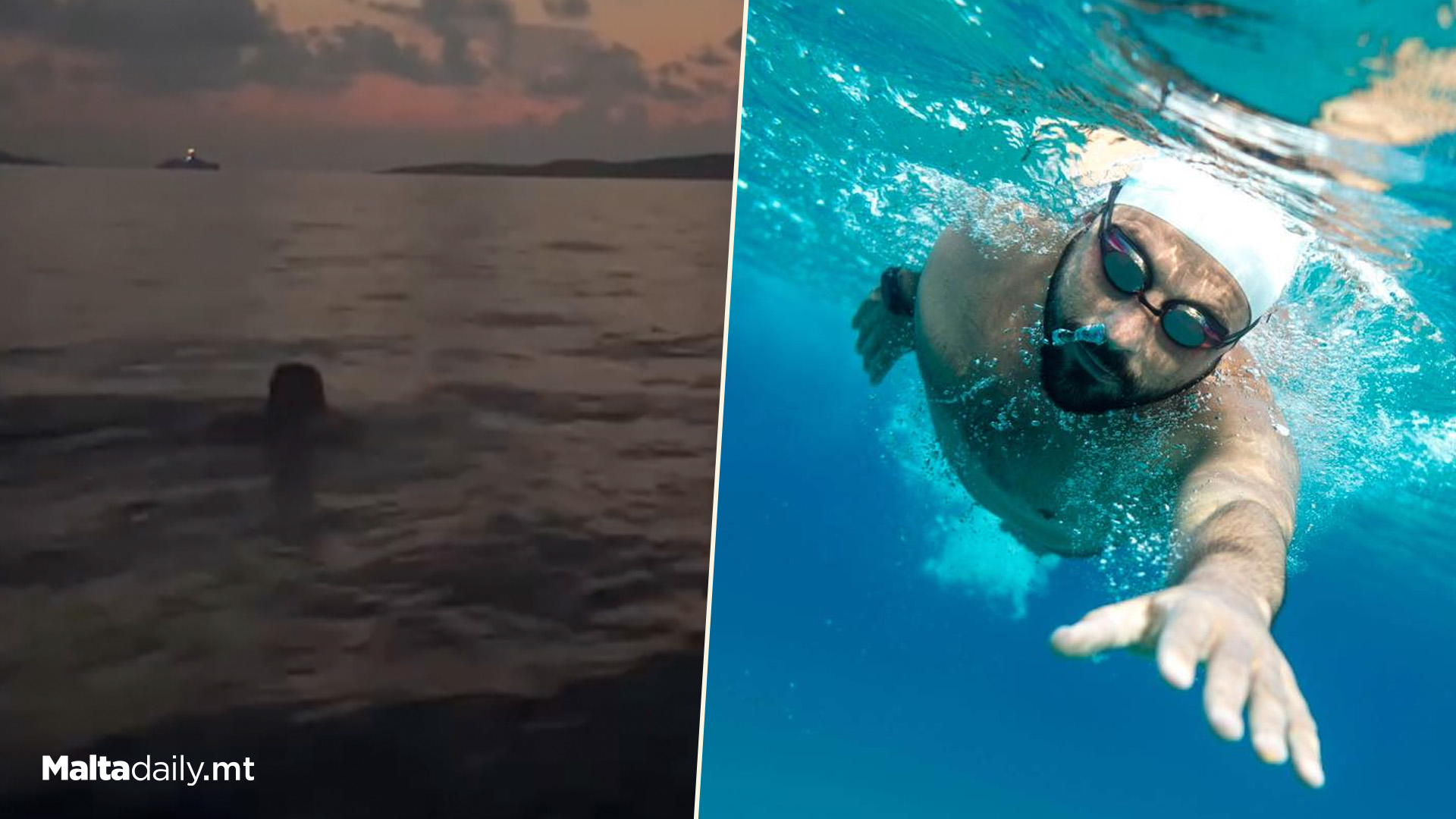 Neil Agius Swims In Darkness To Train For Marathon