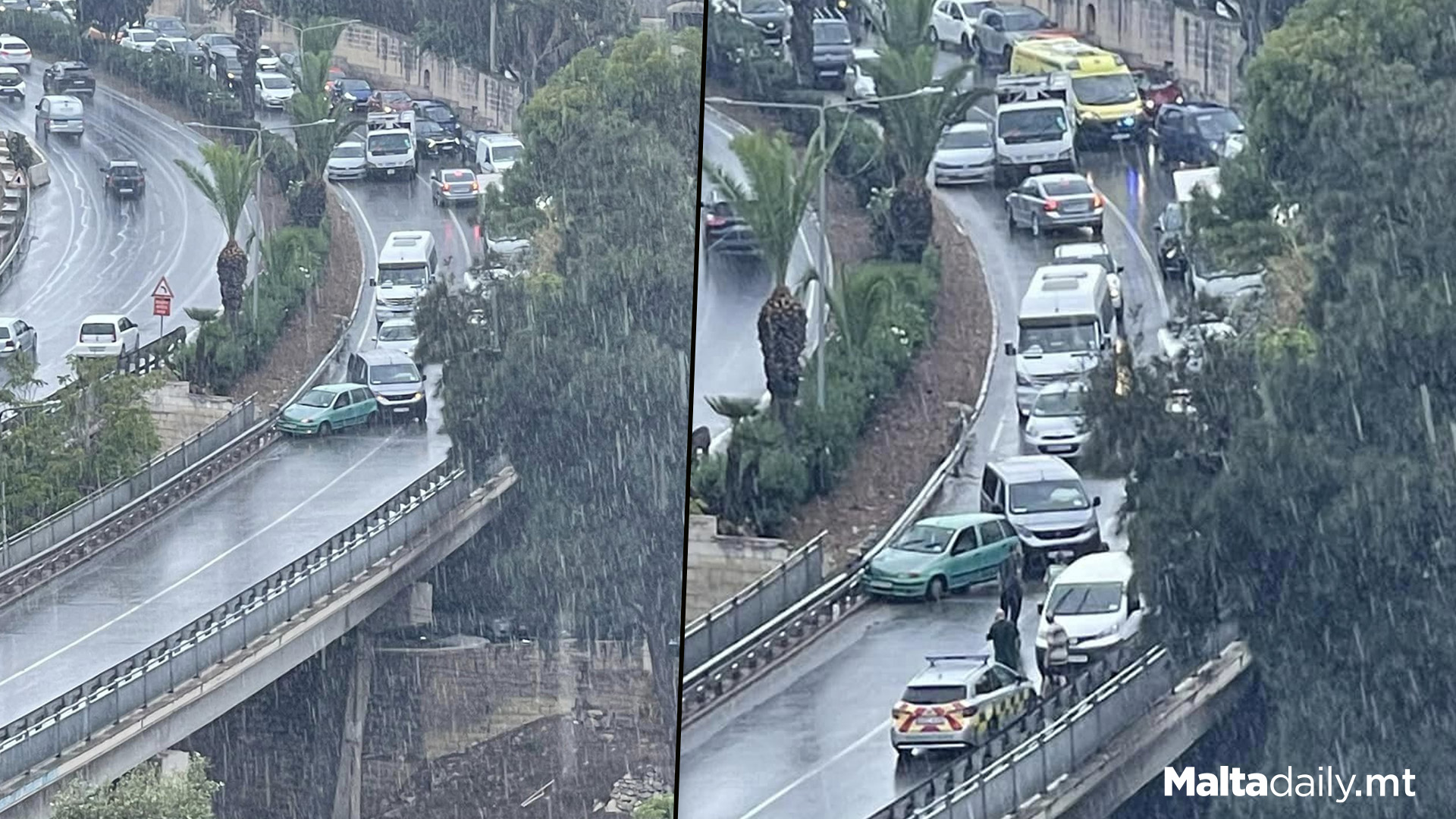 Regional Road Traffic After Multiple Car Collision