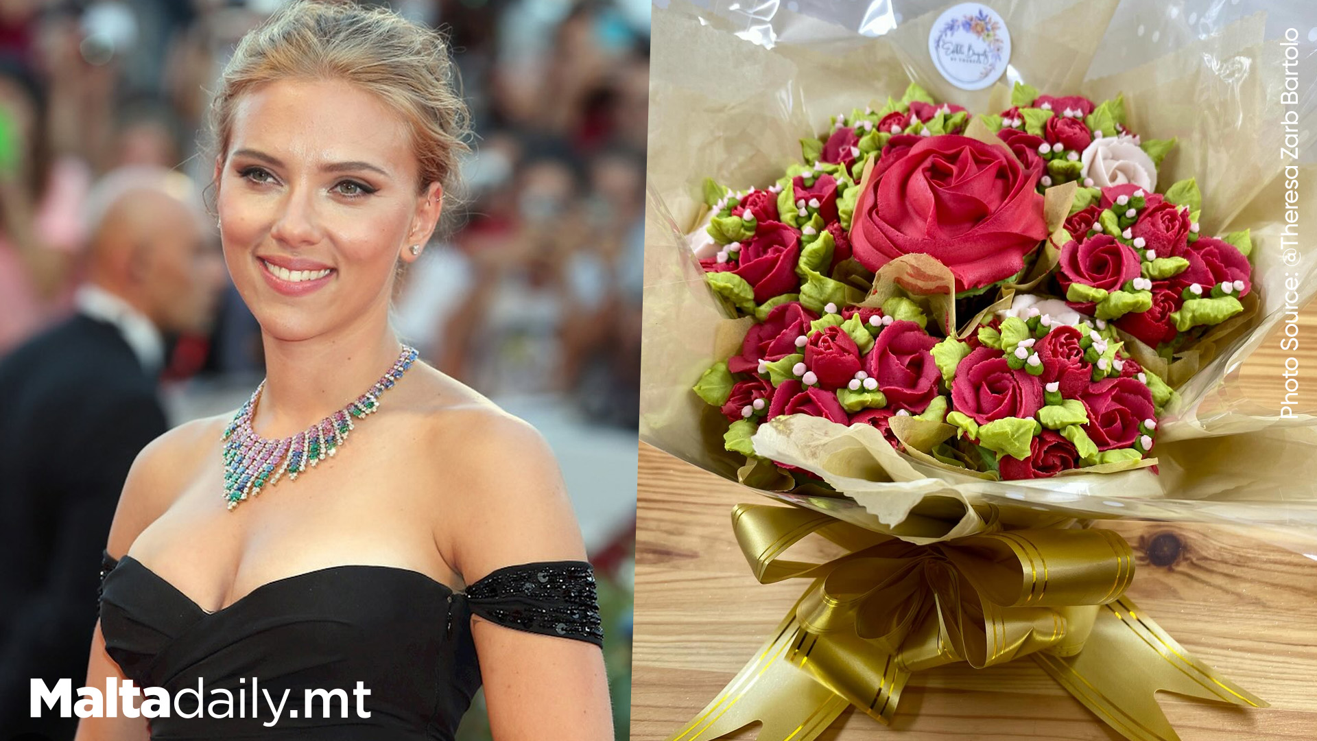 Maltese Baker Bakes Cupcake Bouquet for Scarlett Johansson