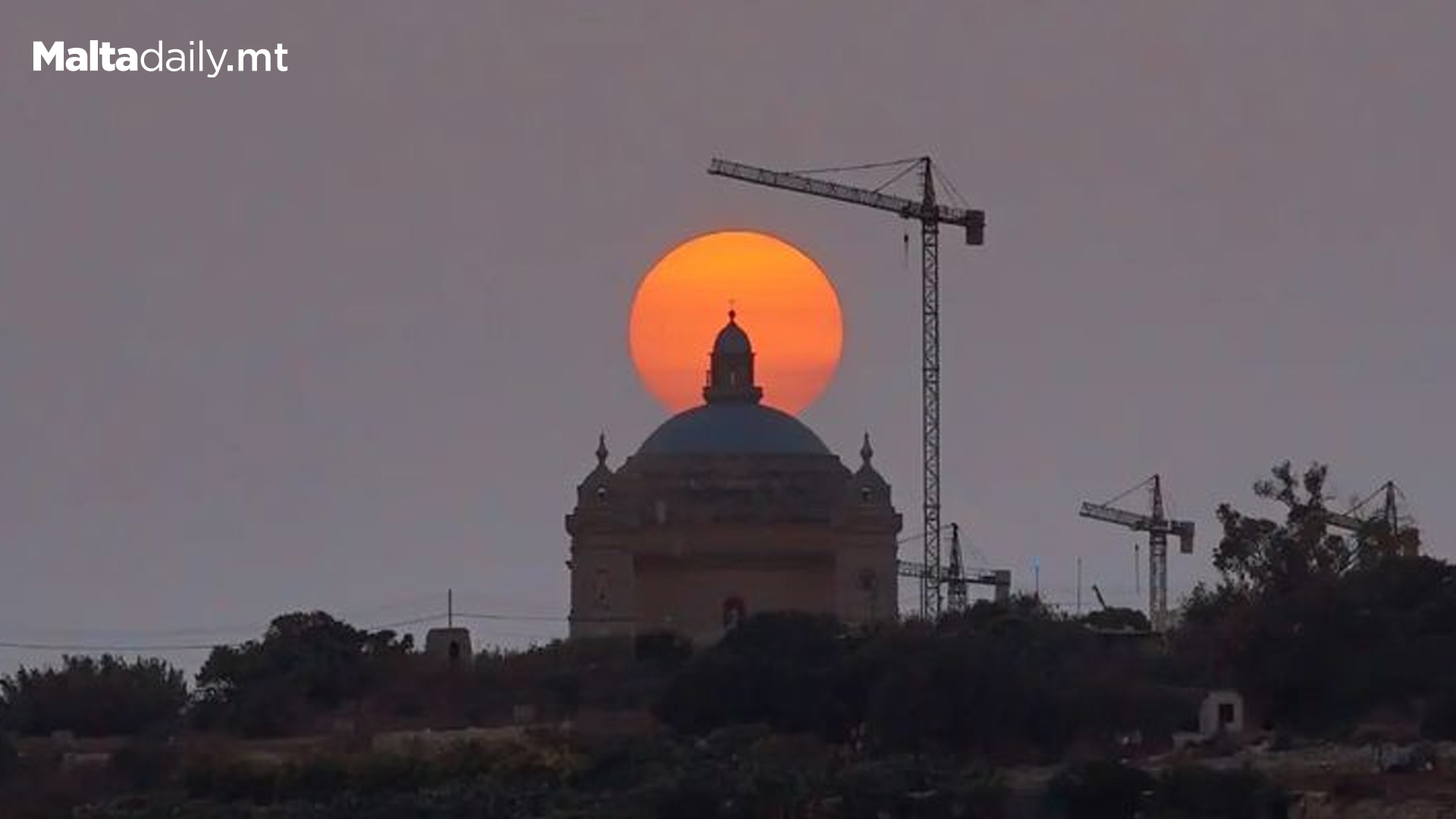 Stunning Sunset Captured Over Mġarr Church