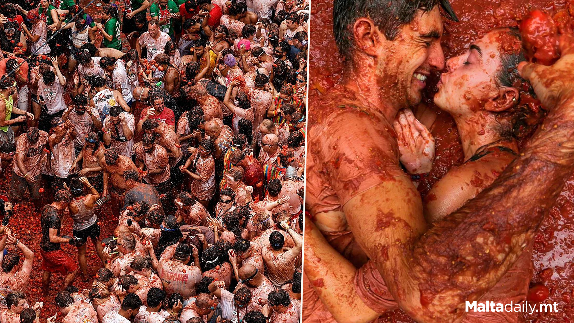 Over 22,000 People Throw Tomatoes At La Tomatina Festival