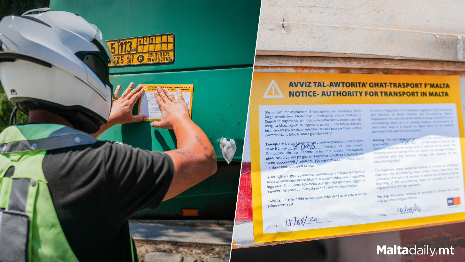 Removal Notice For Telgħa Ta’ Ras Ħanżir Trailers