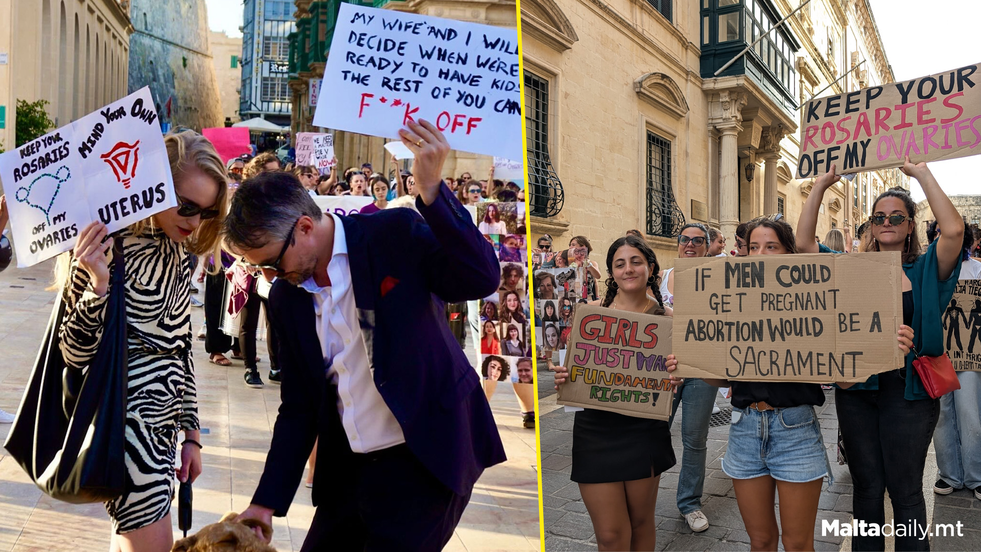 Activists March Through Valletta In Pro-Choice Rally