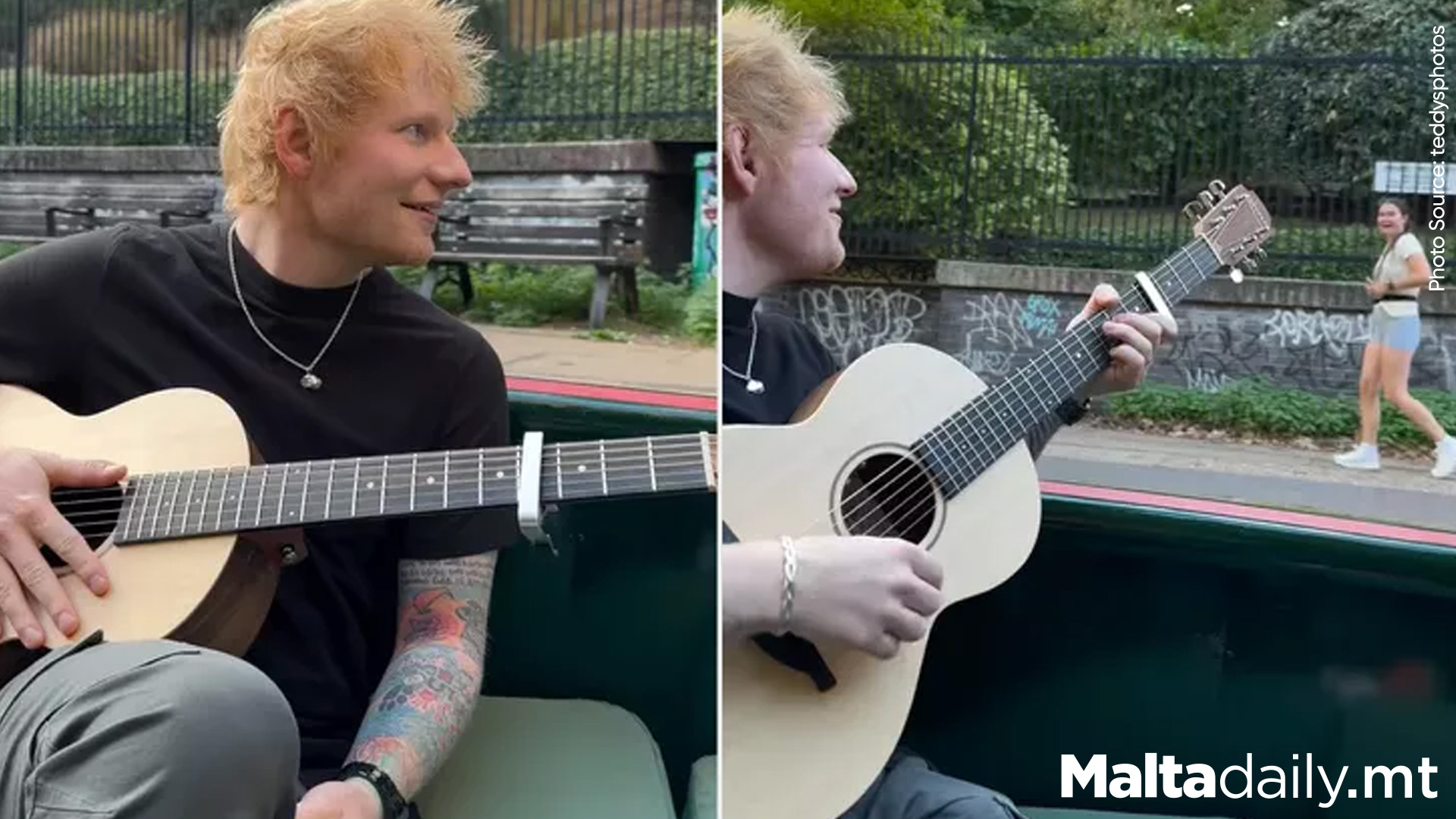 Ed Sheeran Sings To Runner From Canal Boat