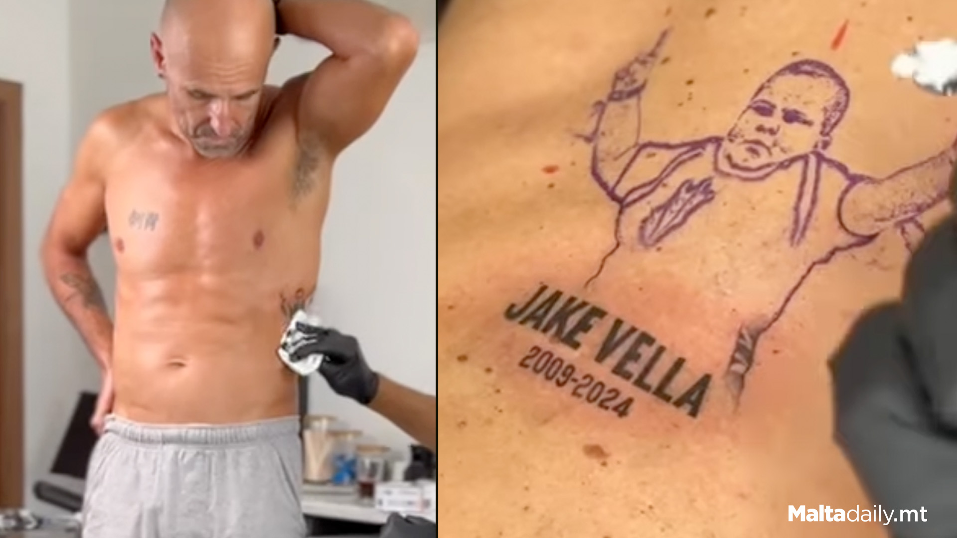 Fabio Spiteri Gets Jake Vella Tattoo