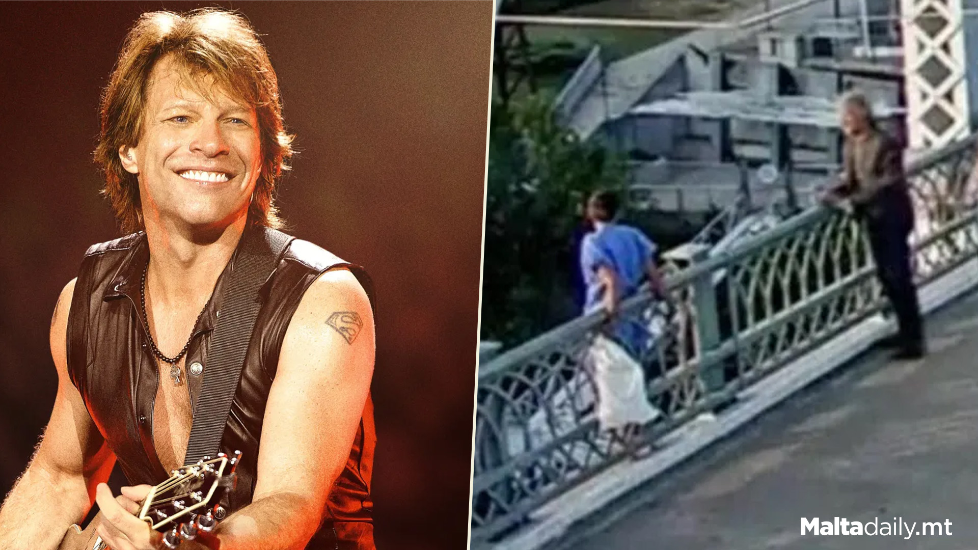 Singer Jon Bon Jovi Helps Talk Woman Off Bridge