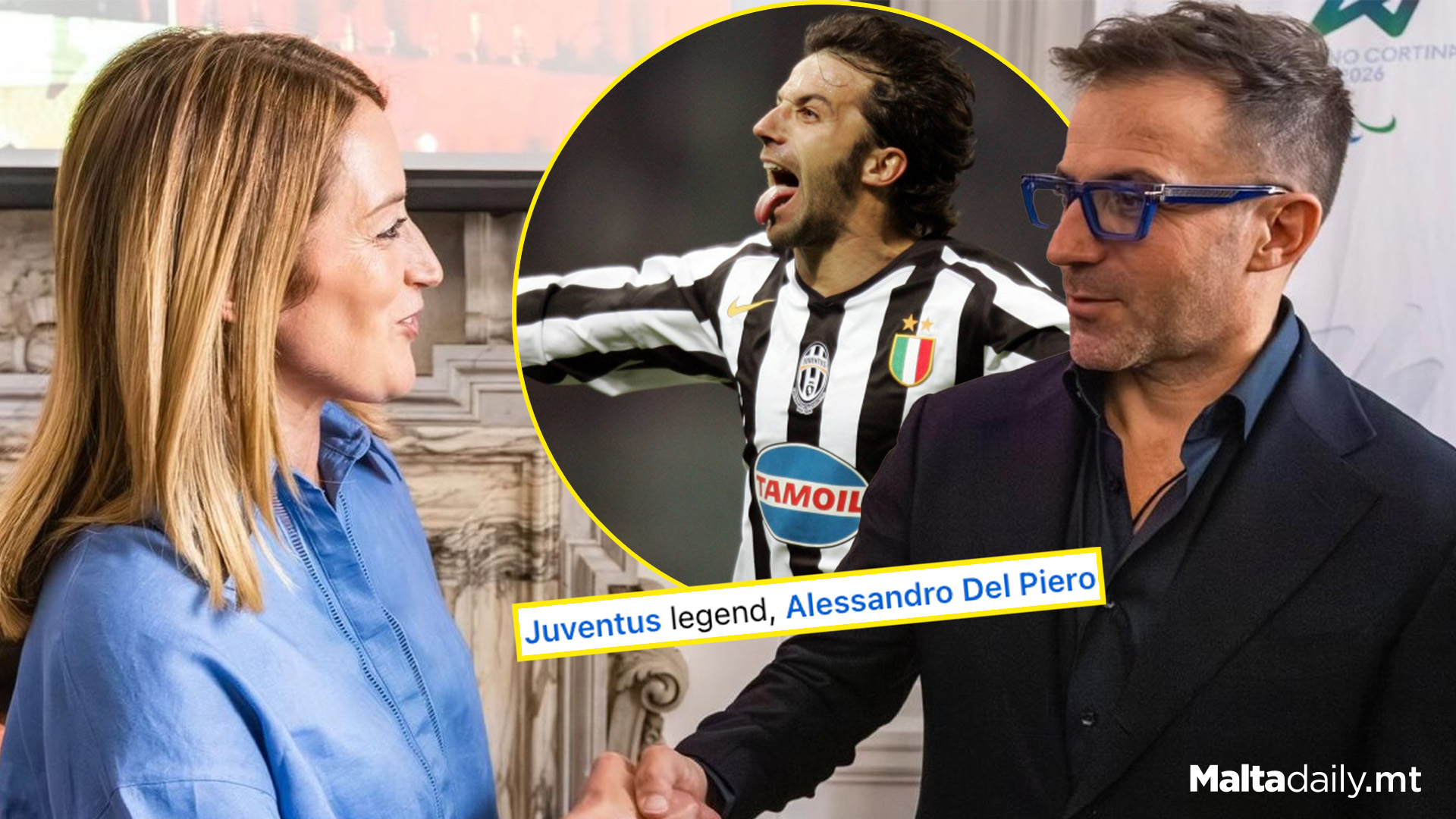 Roberta Metsola Meets Football Legend Alessandro Del Piero