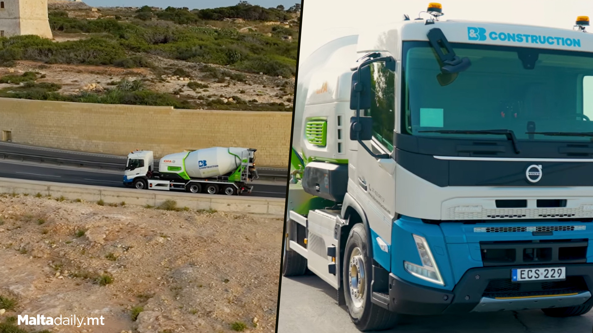 Malta Introduces 1st Fully Electric Concrete Mixer