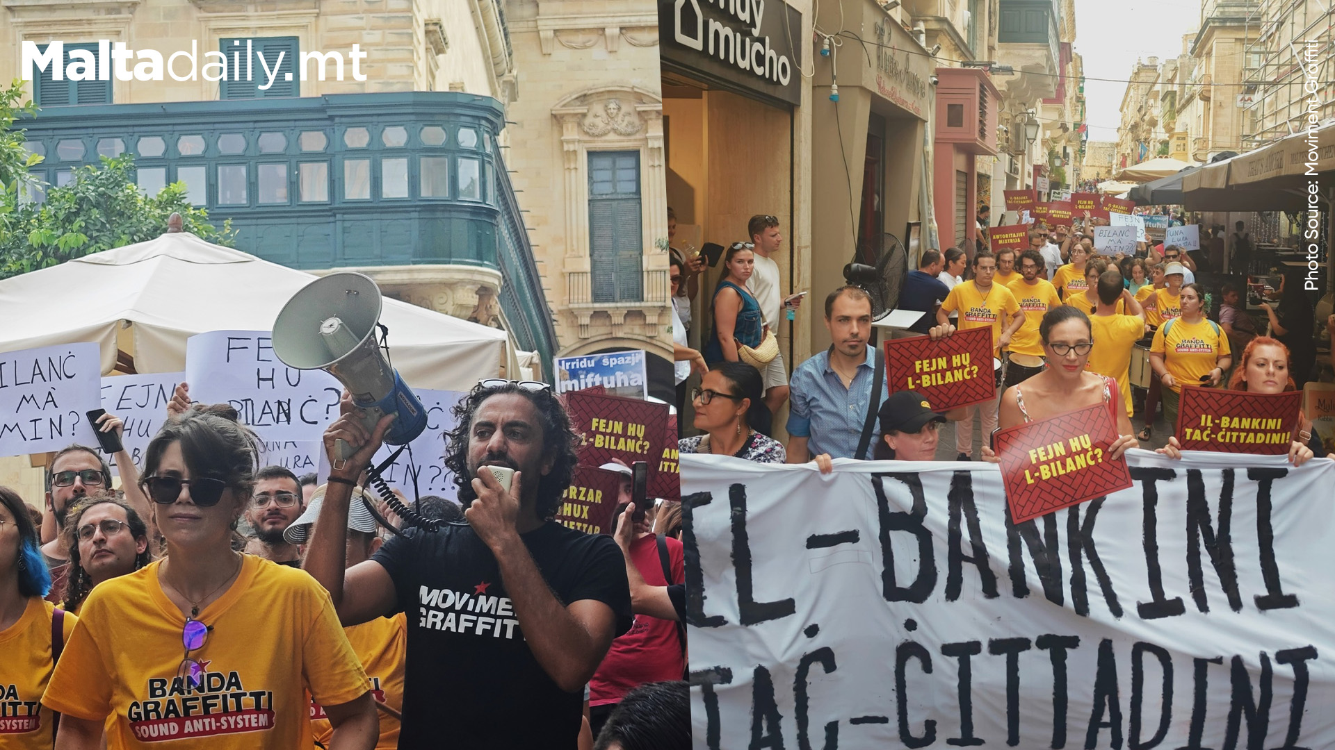 'Il-Bankini taċ-Ċittadini' Valletta Residents Protest for Public Space Rights