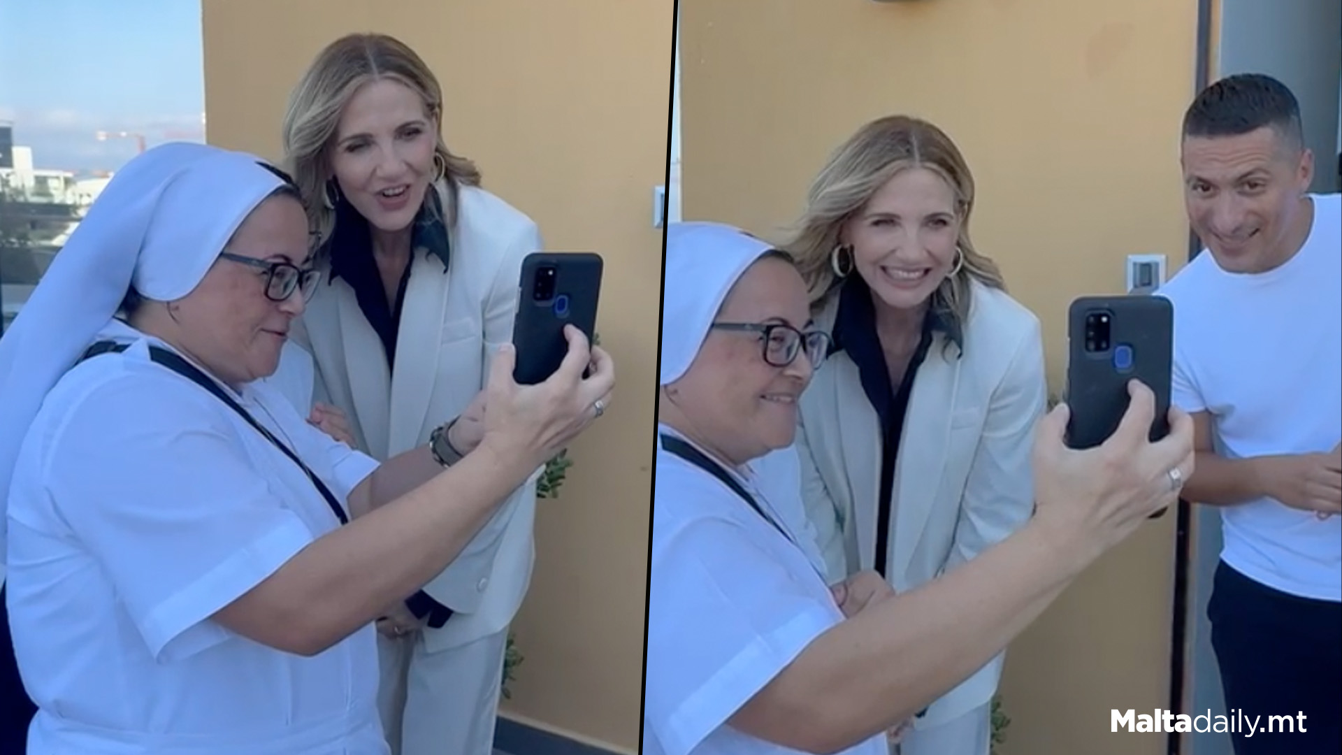 Lorella Cuccarini Video Calls Local Nuns In Malta