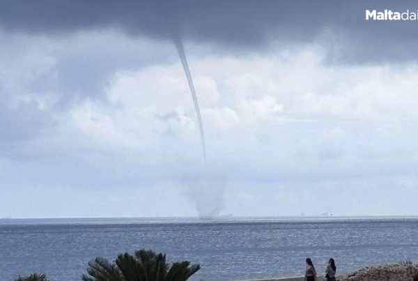 Water Sprouts As Storm Hits Maltese Islands