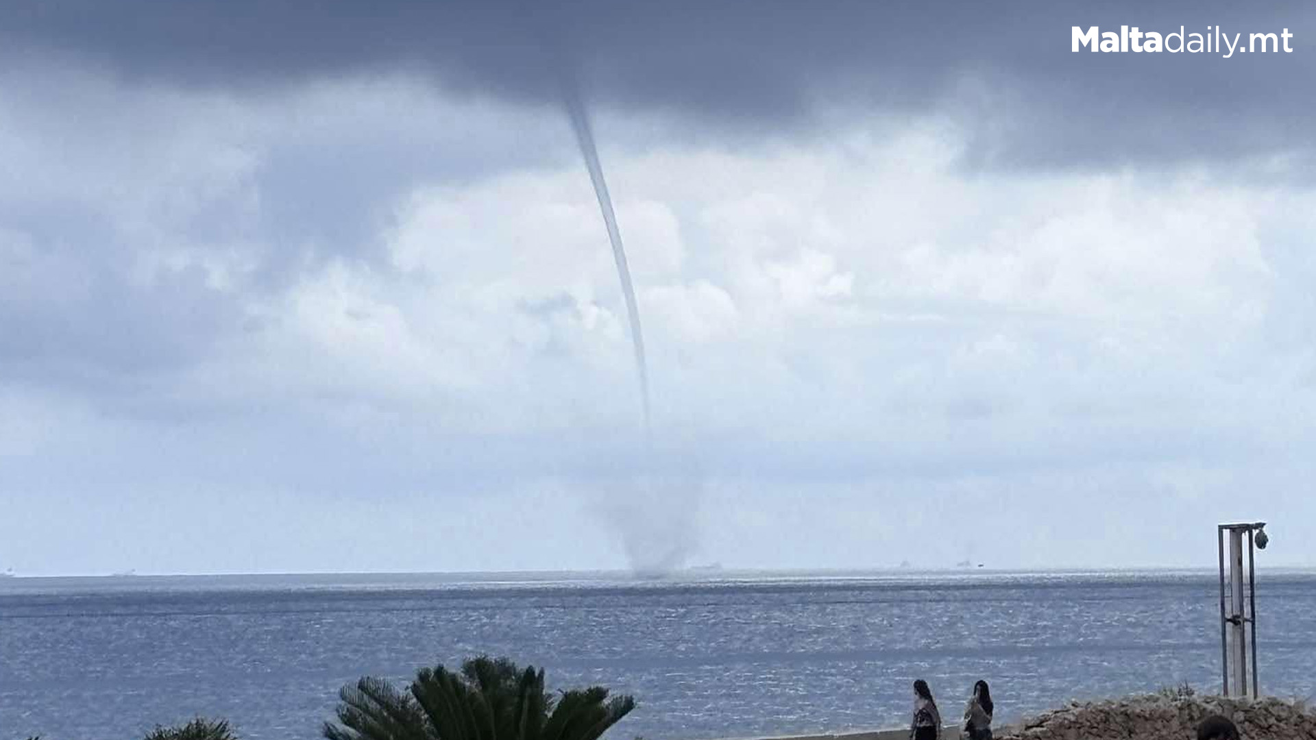 Water Sprouts As Storm Hits Maltese Islands