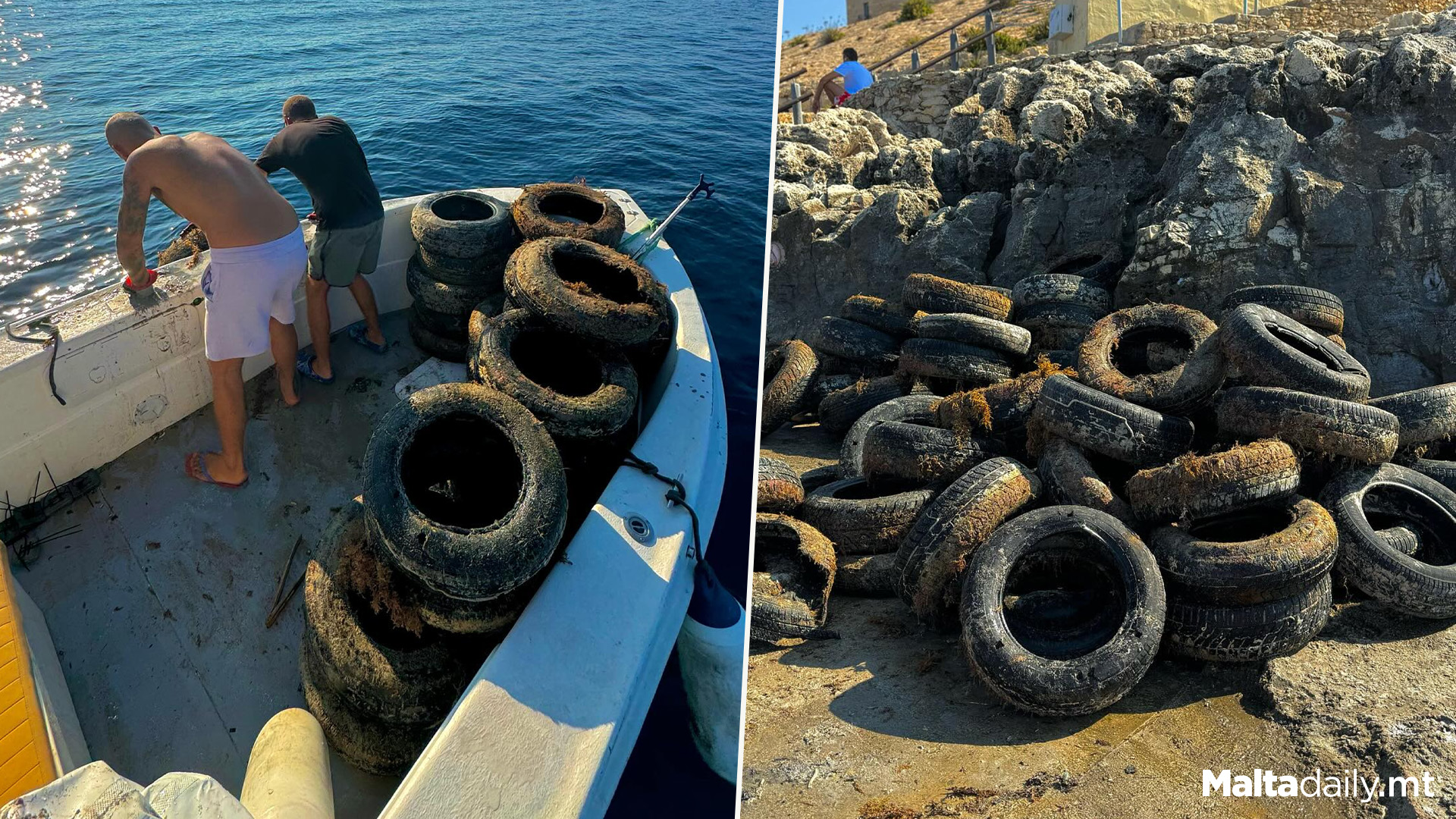 67 Tyres Pulled From Wied Iż-Żurrieq In Clean Up