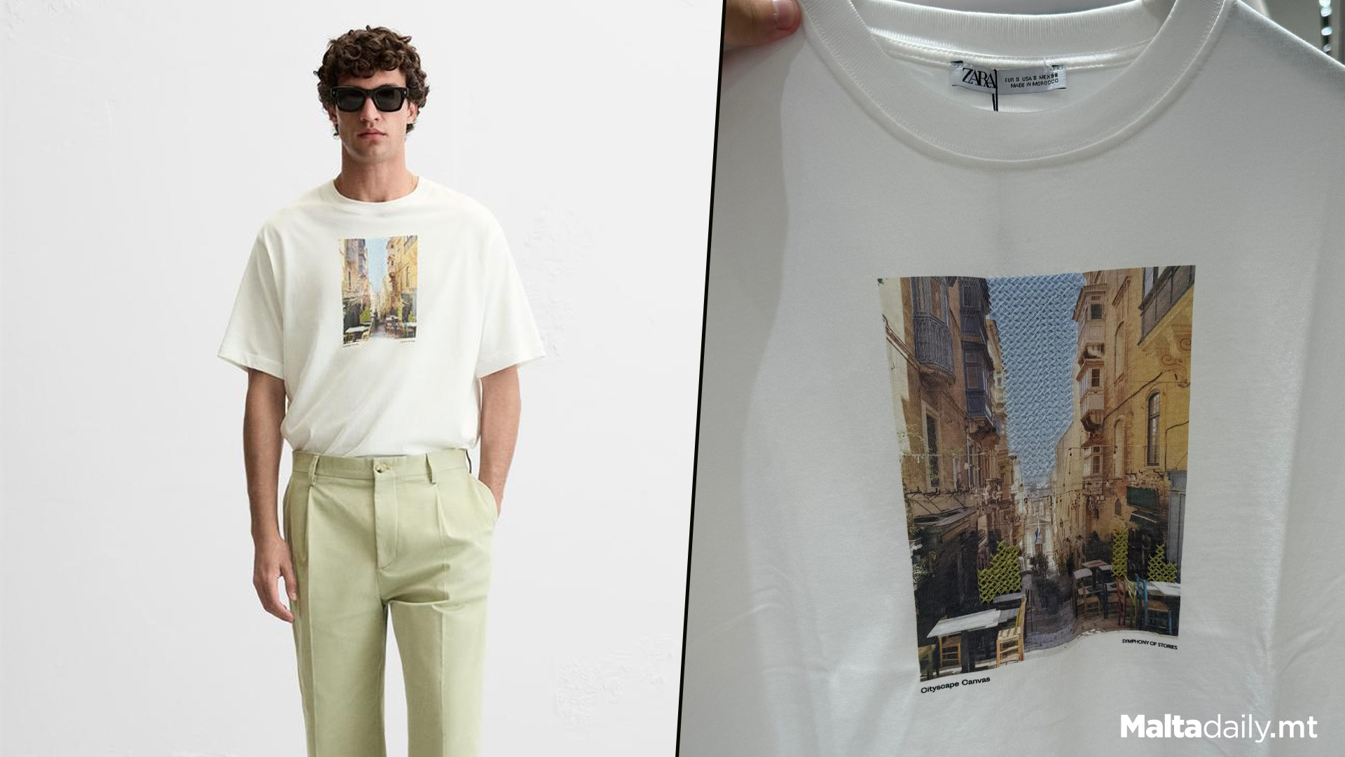 ZARA Selling T-Shirts With Photo Of Famous Valletta Street