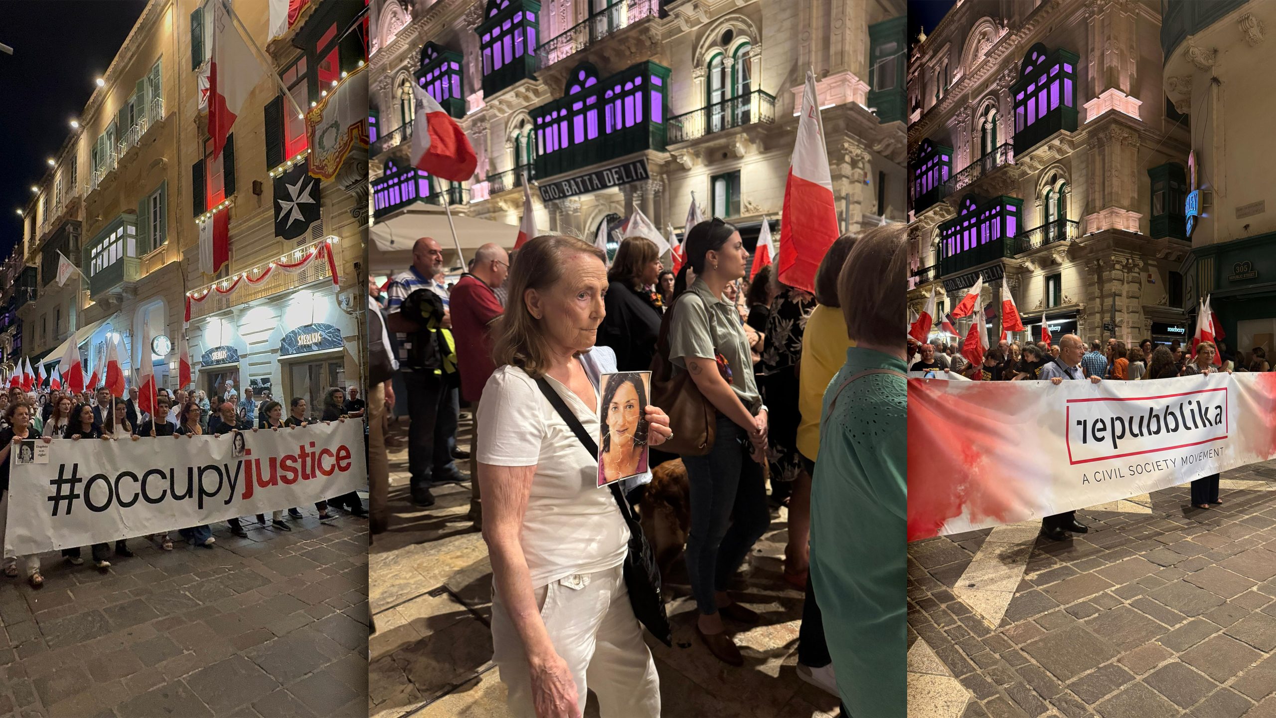 People rally in Valletta 7 Years After Assassination of Daphne Caruana Galizia