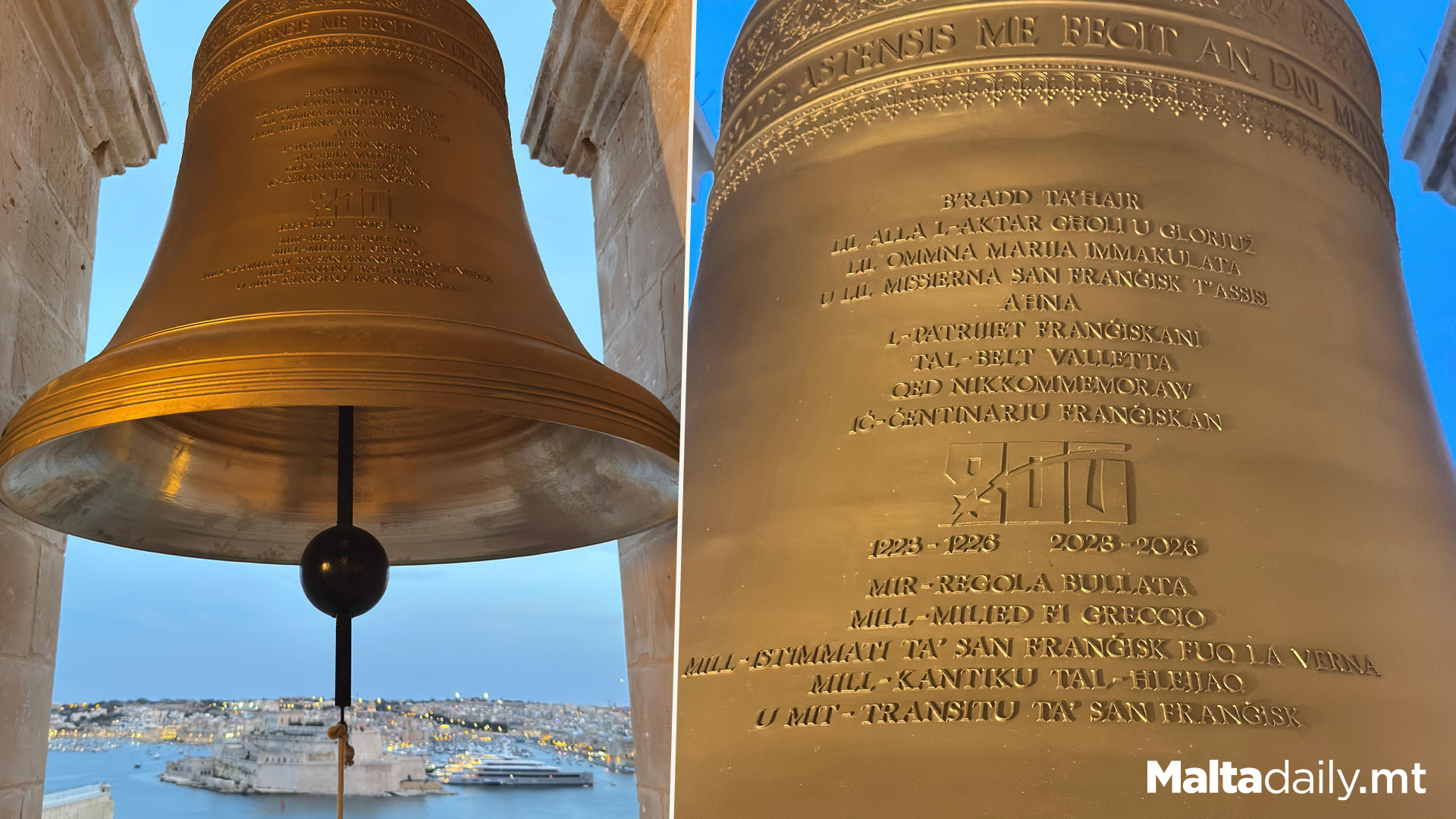 Valletta's Ta' Ġieżu Church Receives 4 New Bells