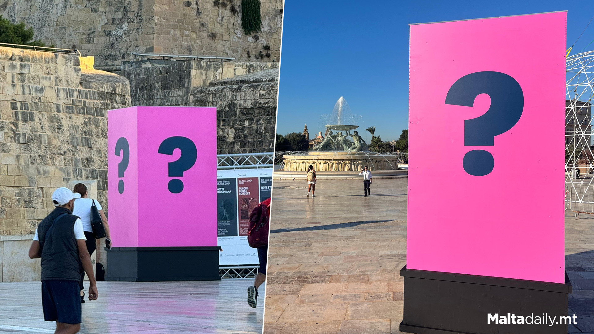 Mystery Question Mark Box Appears In Valletta