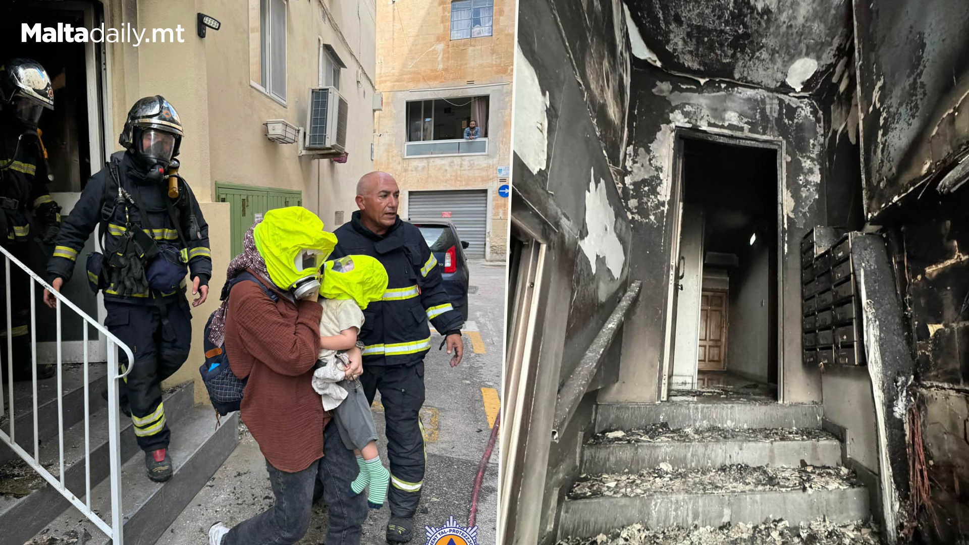 Firefighters Rescue 14 Residents, 2 Dogs From Ta’ Xbiex Fire