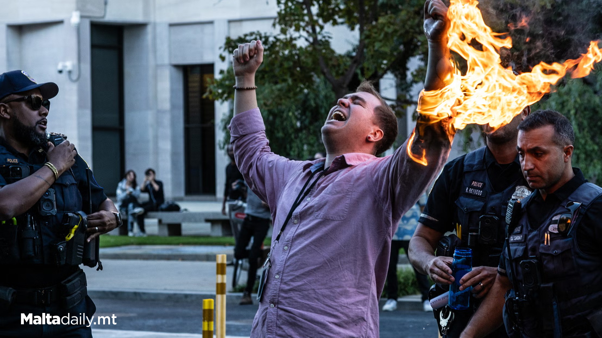 Pro-Palestinian Protestor Sets Himself On Fire Outside White House