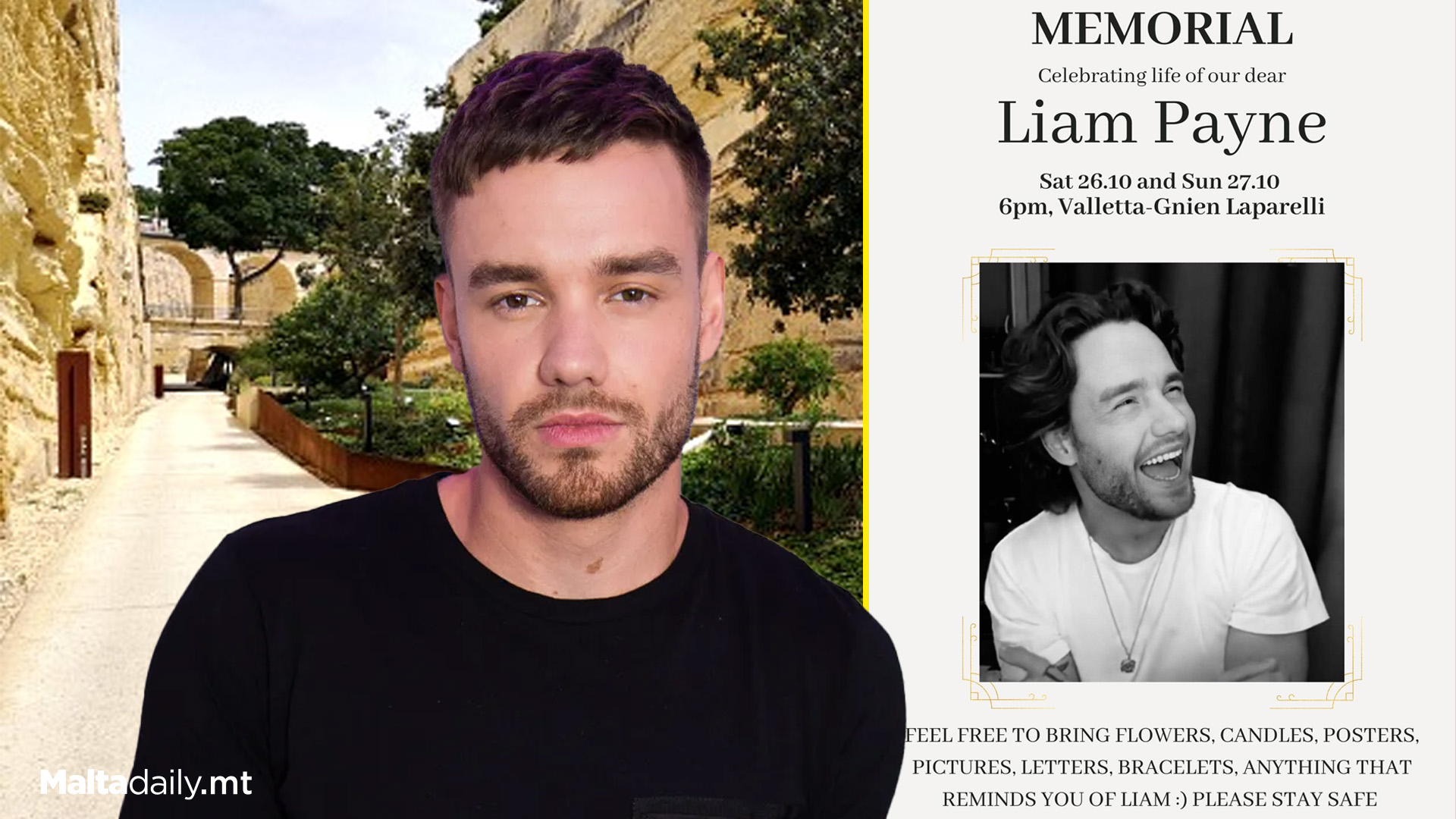 Liam Payne Memorial Changed Location To Ġnien Laparelli