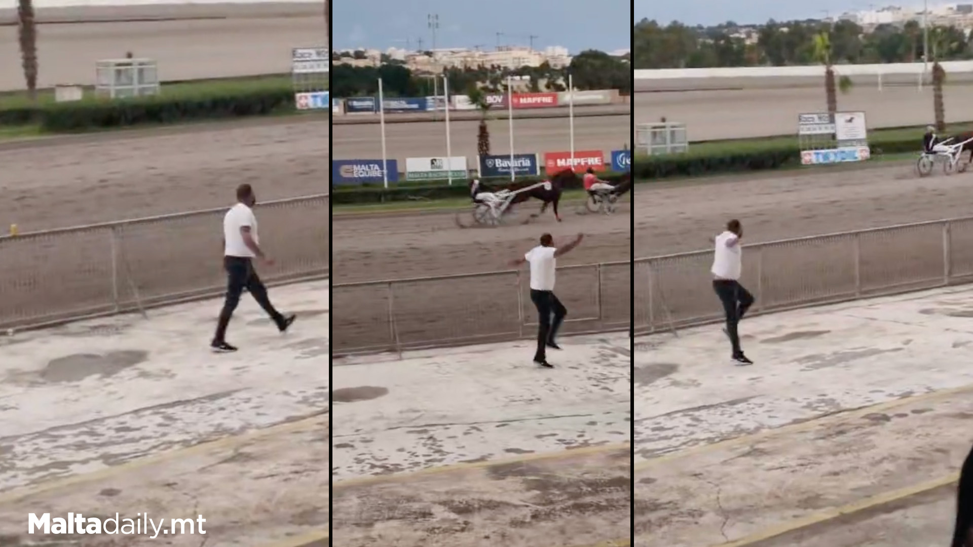 Lad Goes Crazy As His Horse Wins Race