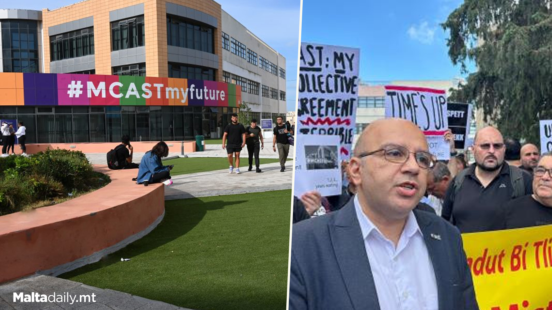 MCAST Lecturers Protest Against Delays In Collective Agreements